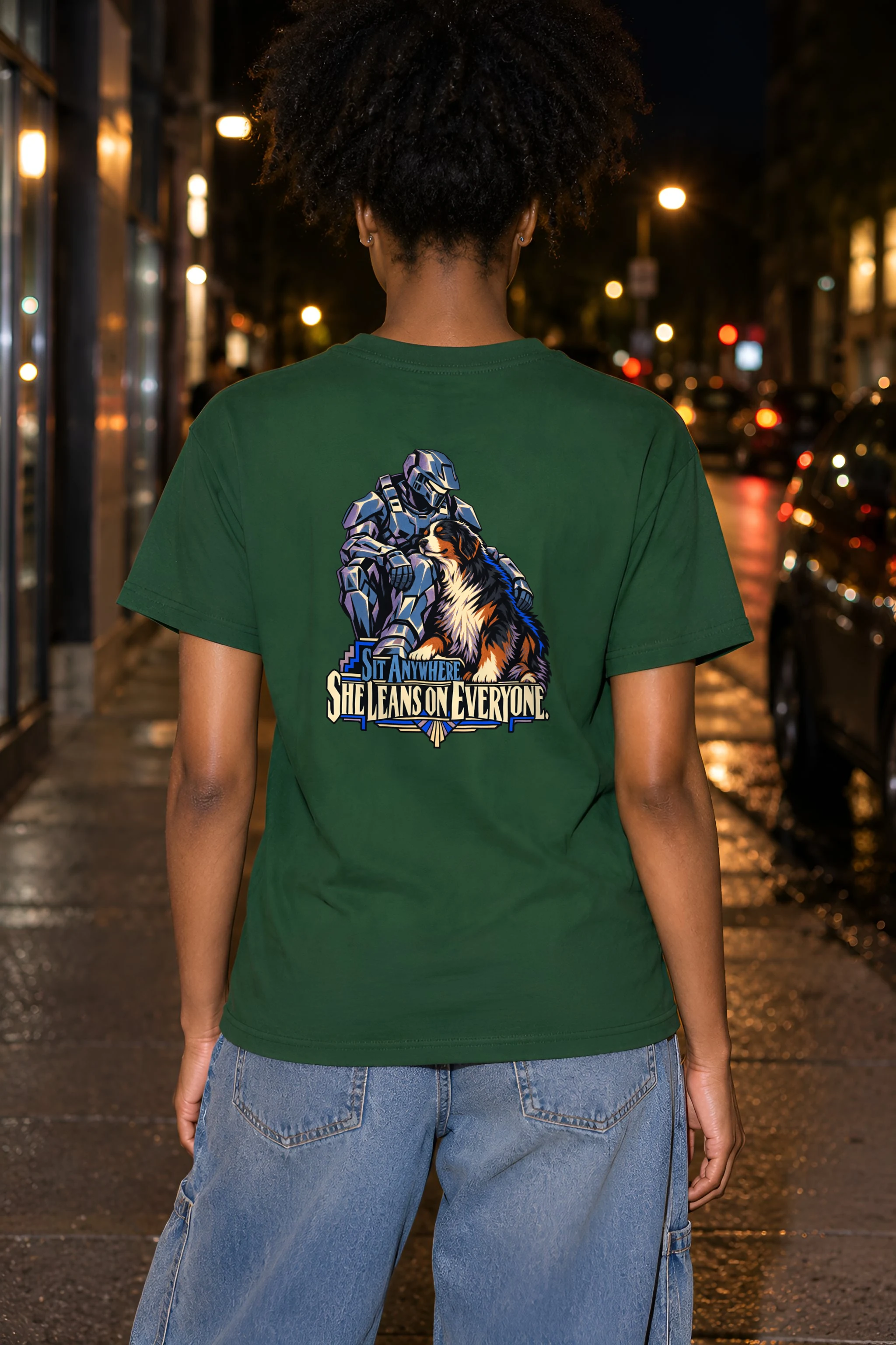 "Sit Anywhere She Leans" Heavyweight Unisex Crewneck T-shirt