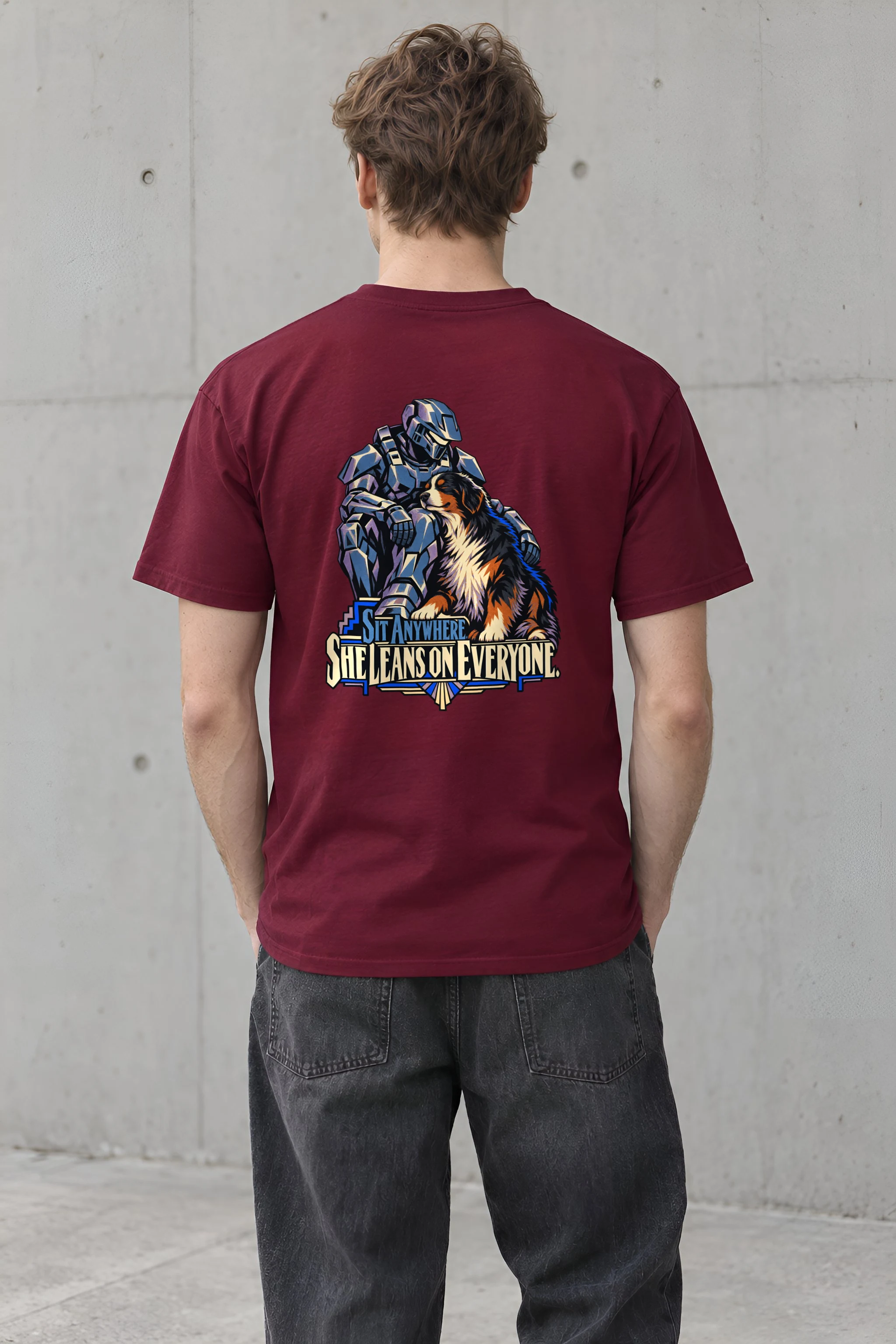 "Sit Anywhere She Leans" Heavyweight Unisex Crewneck T-shirt