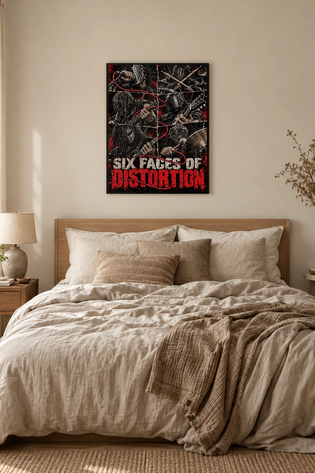 "Six Faces of Distortion" Premium Wooden Framed Poster