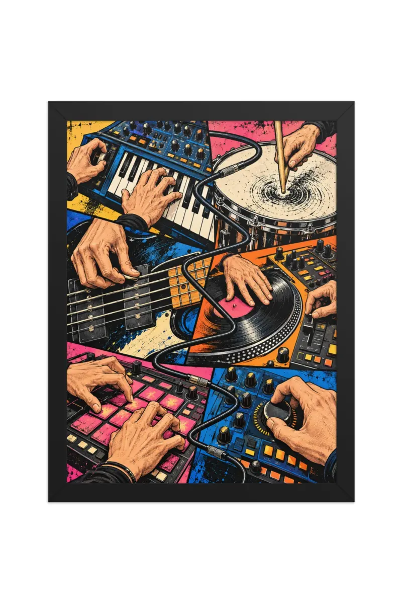 “Six Hands After Midnight” Premium Wooden Framed Poster