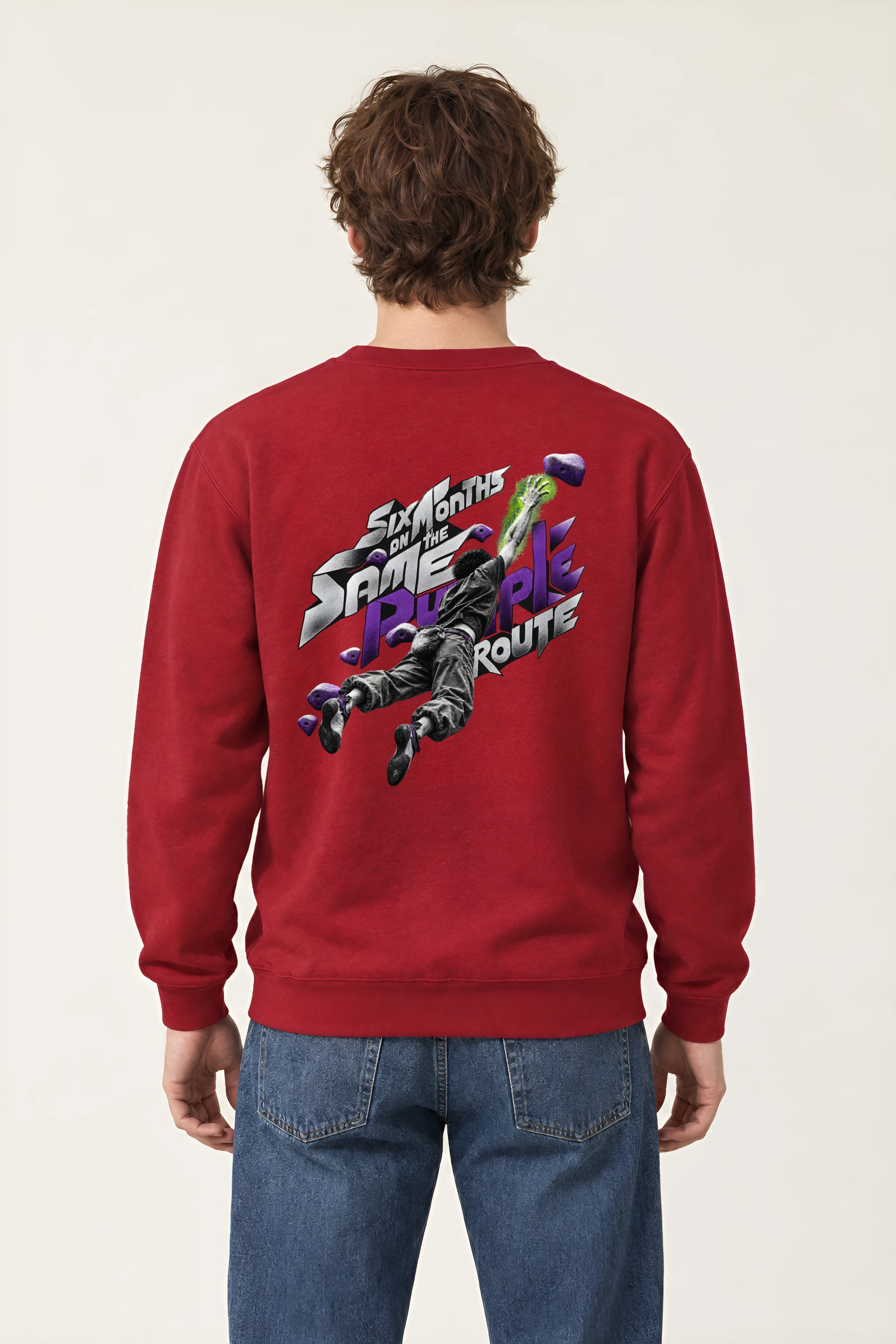 "Six Months on the Same Purple Route" Heavy Blend Unisex Crewneck Sweatshirt