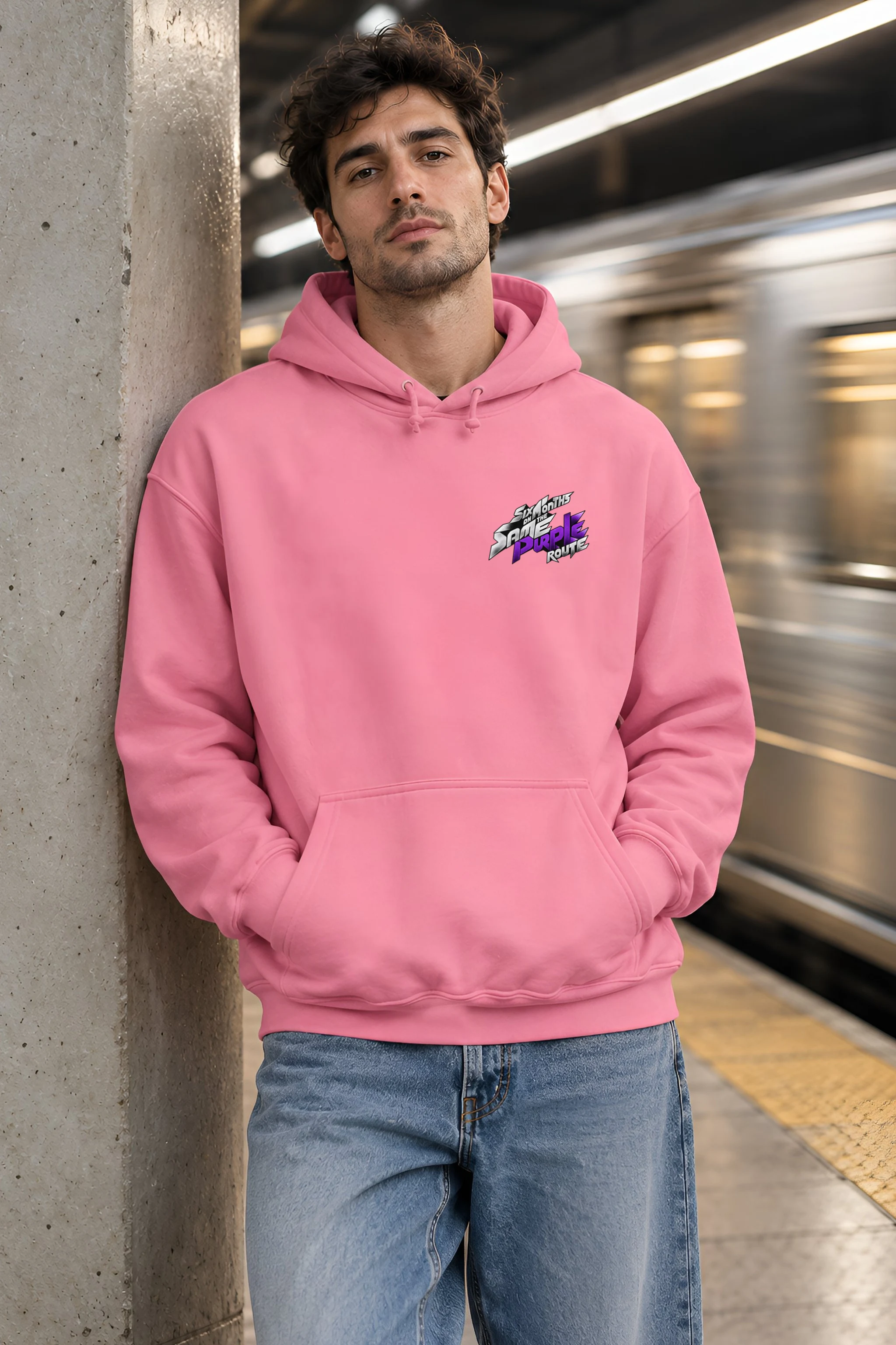 "Six Months on the Same Purple Route" Heavy Blend Unisex Pullover Hoodie