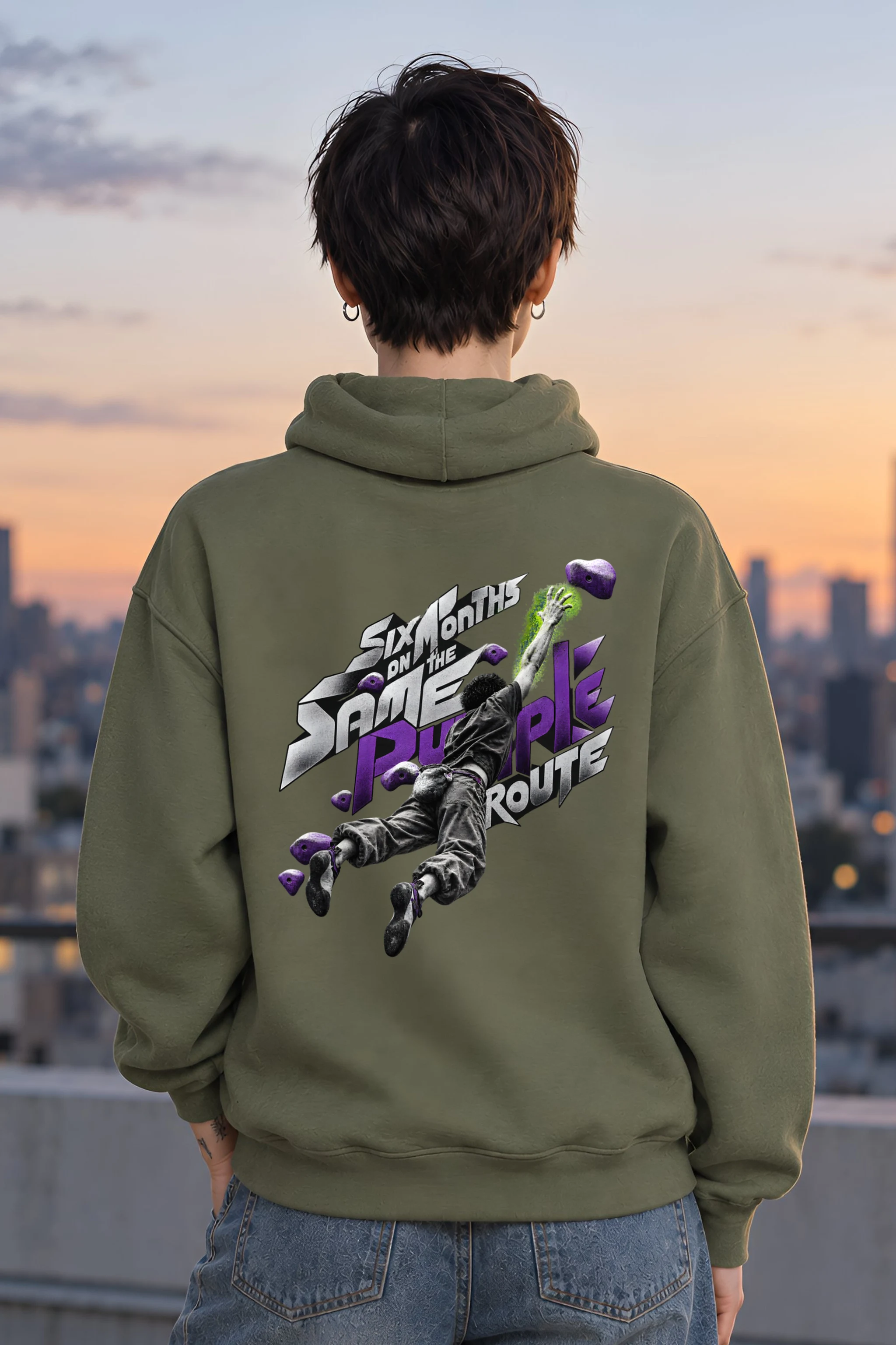 "Six Months on the Same Purple Route" Heavy Blend Unisex Pullover Hoodie