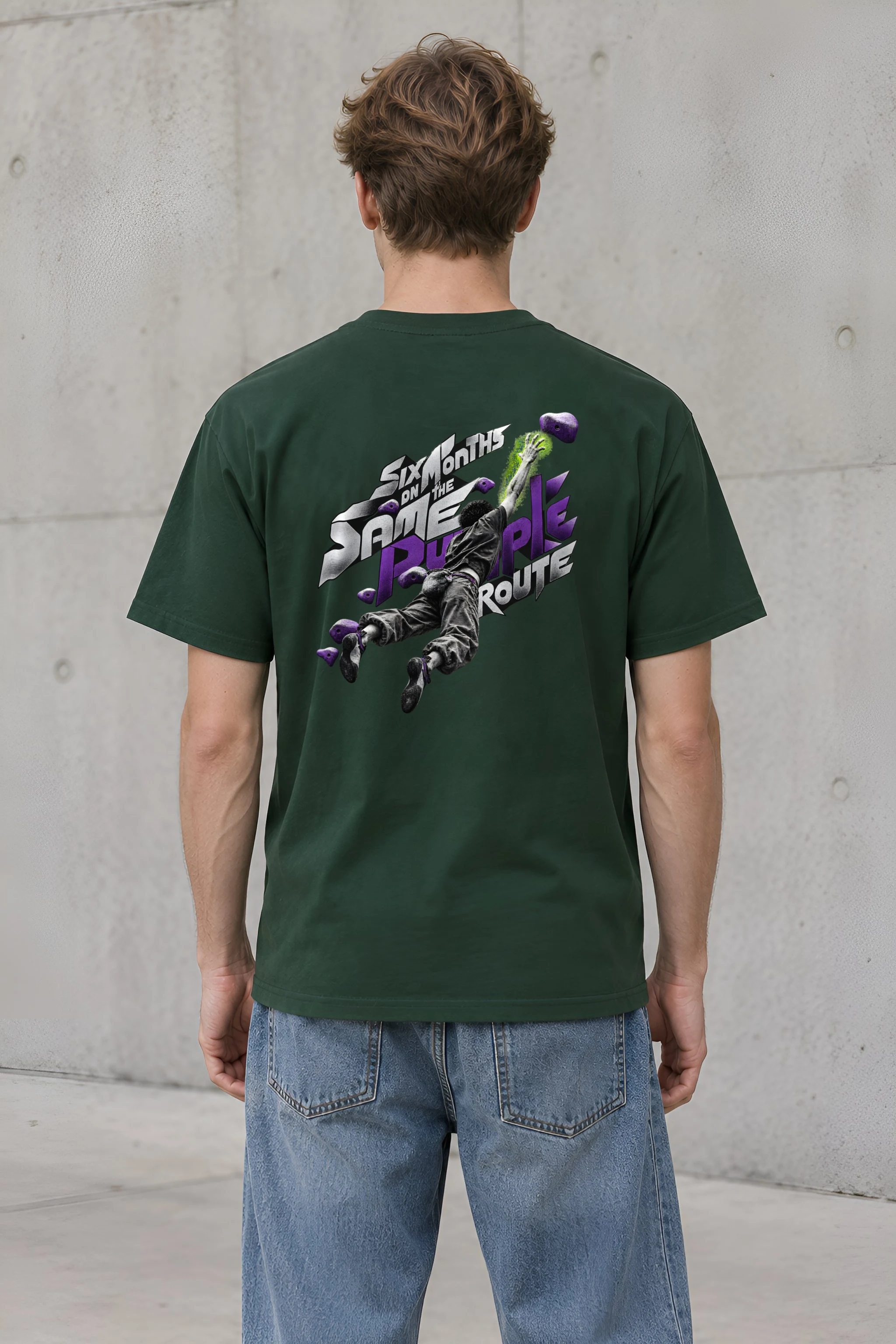 "Six Months on the Same Purple Route" Heavyweight Unisex Crewneck T-shirt
