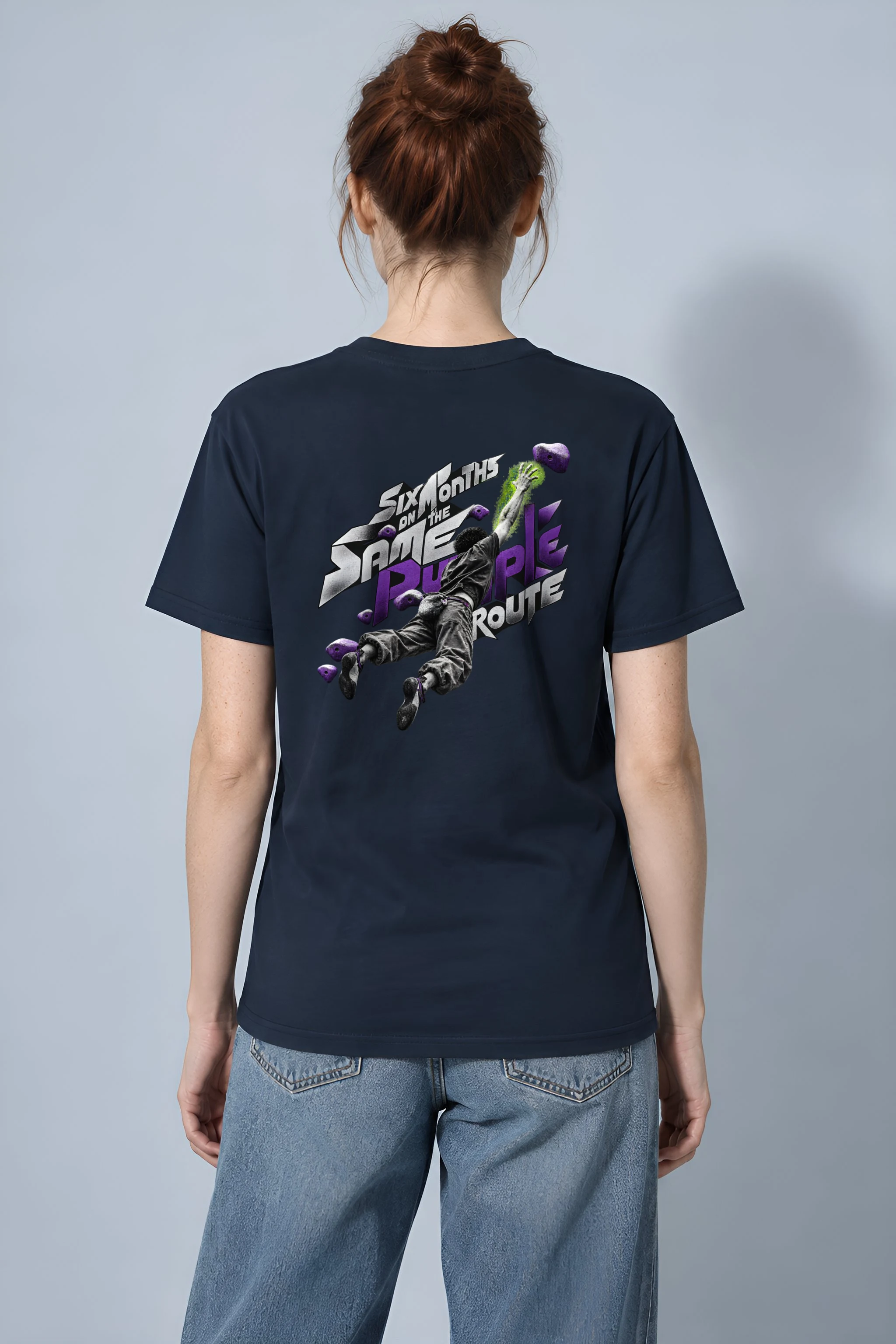 "Six Months on the Same Purple Route" Heavyweight Unisex Crewneck T-shirt