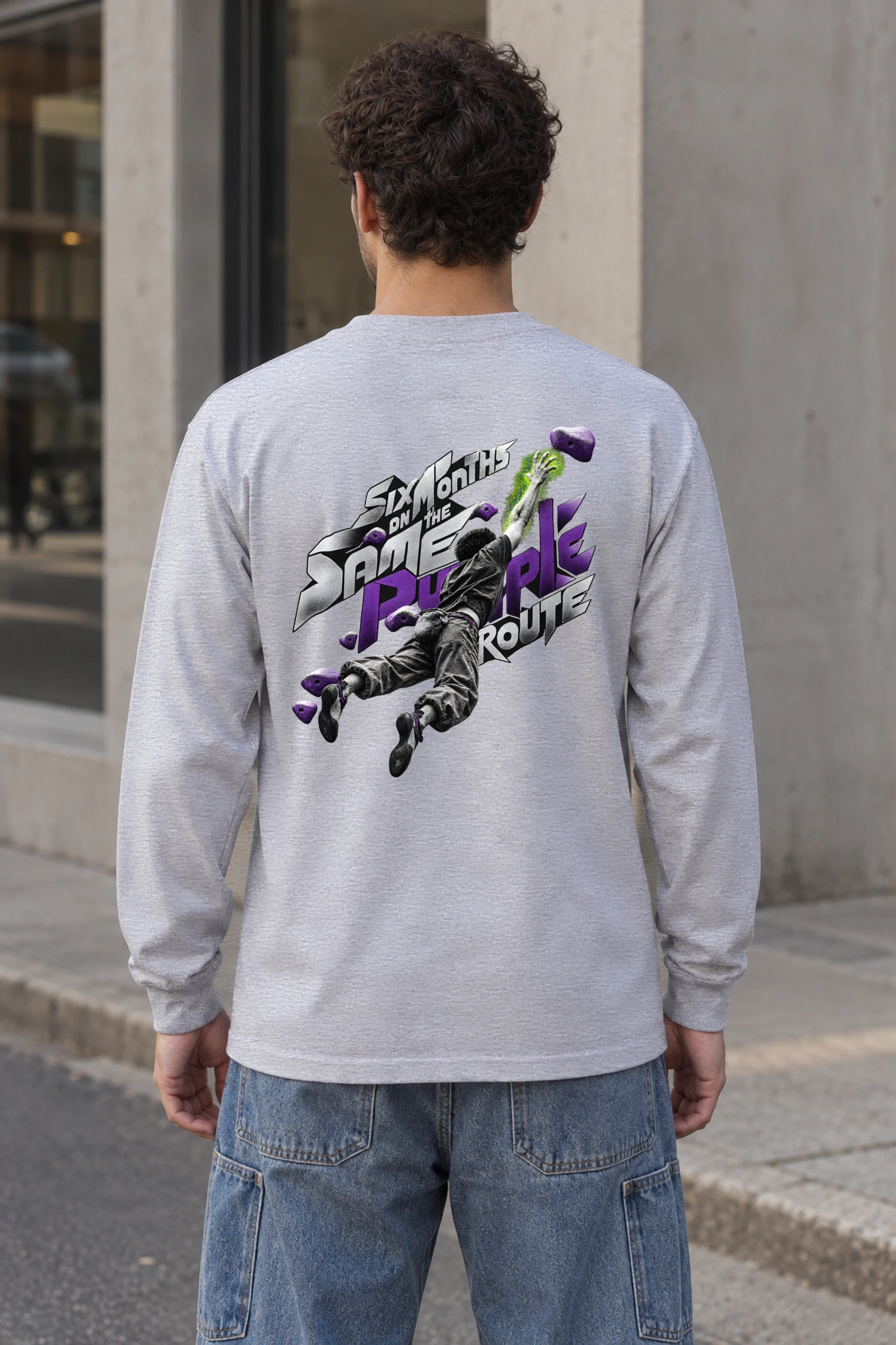 "Six Months on the Same Purple Route" Unisex Longsleeve T-shirt