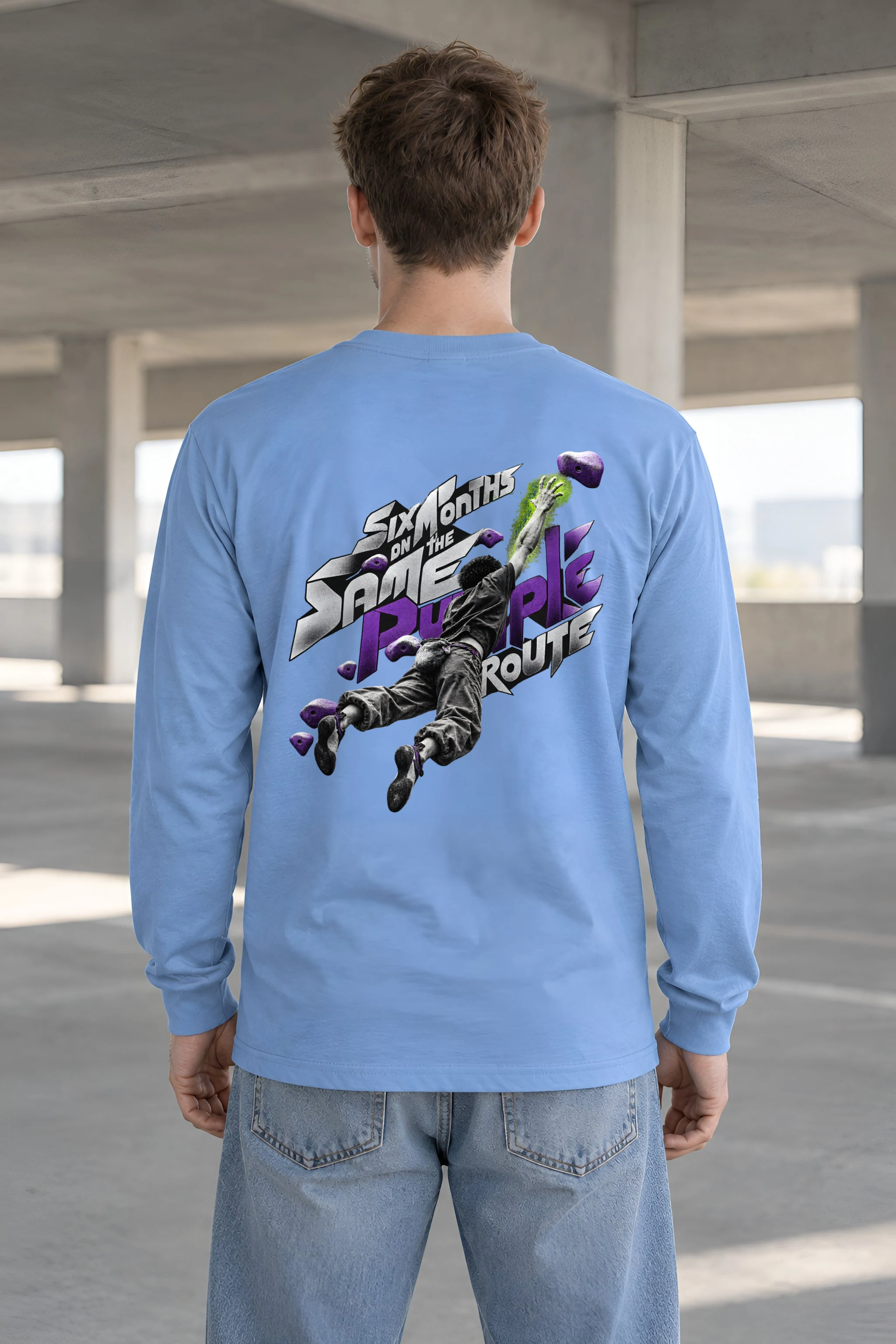 "Six Months on the Same Purple Route" Unisex Longsleeve T-shirt