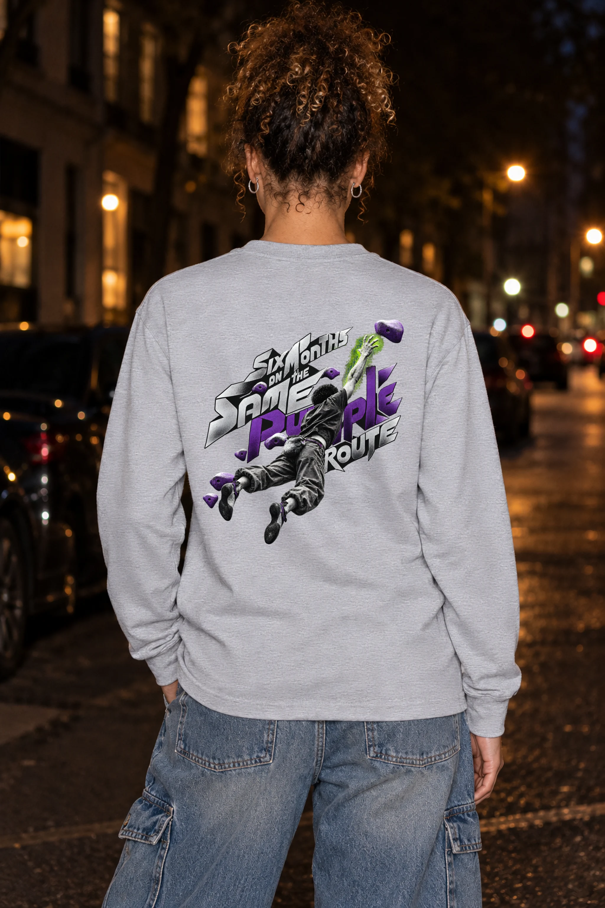 "Six Months on the Same Purple Route" Unisex Longsleeve T-shirt