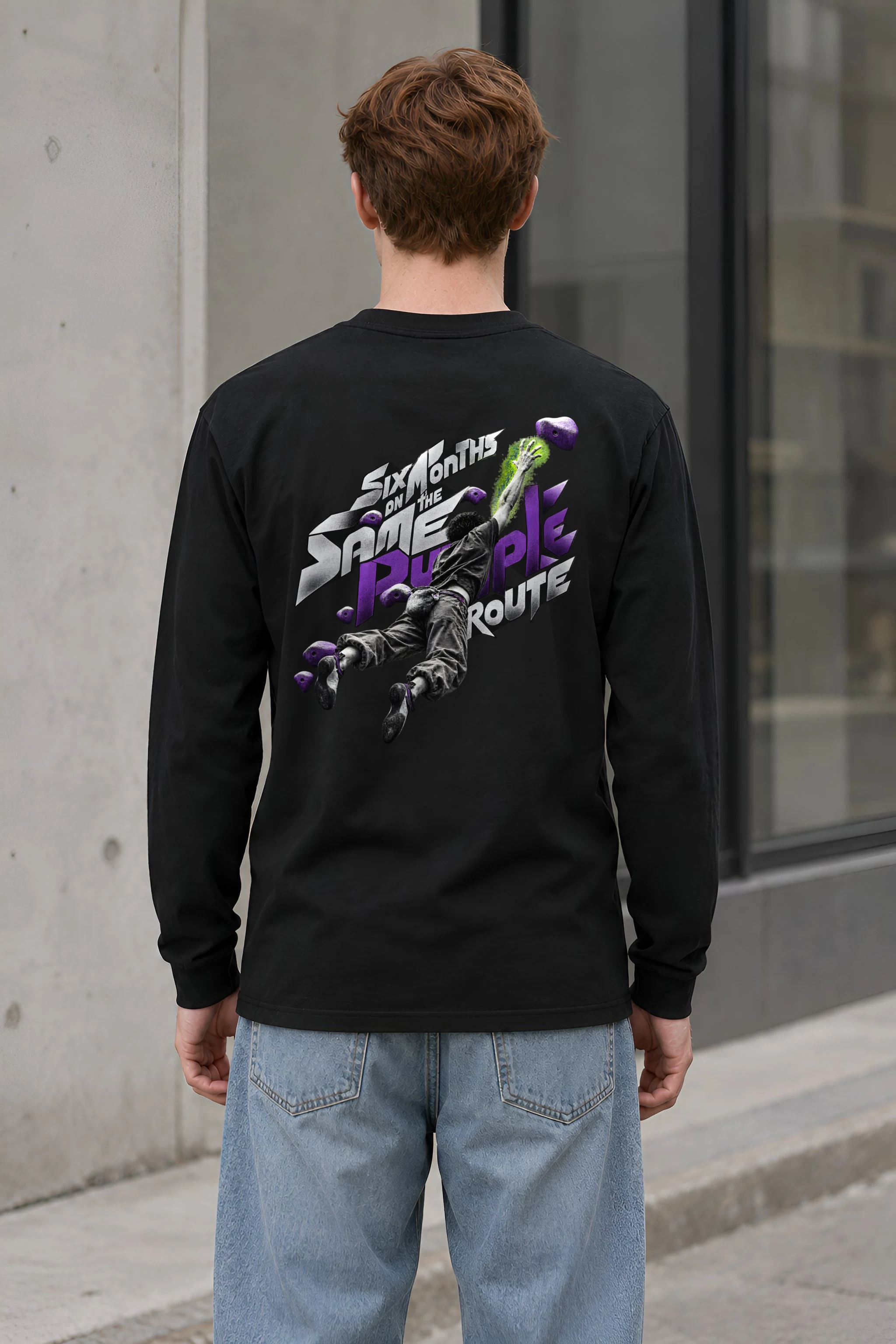 "Six Months on the Same Purple Route" Unisex Longsleeve T-shirt