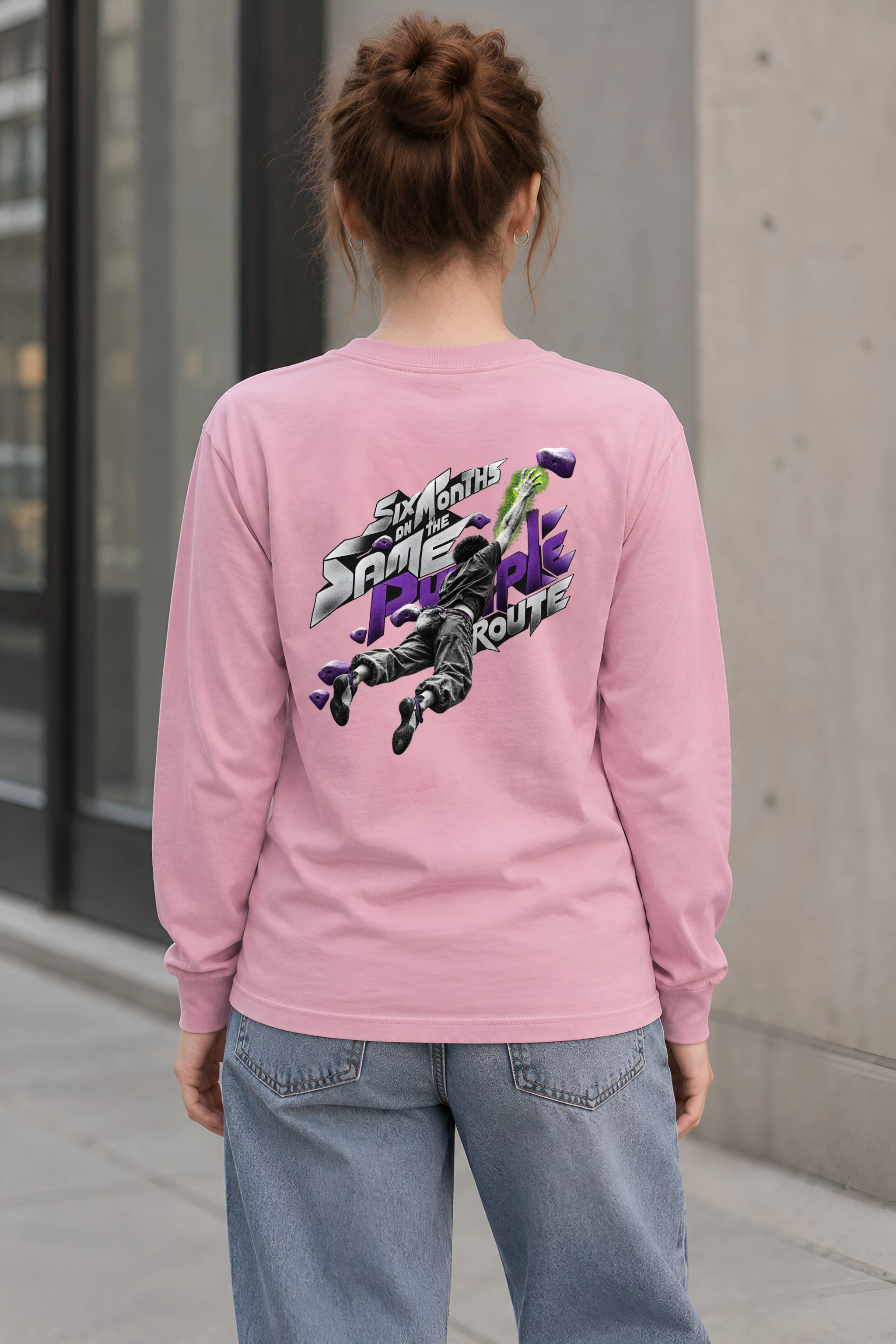 "Six Months on the Same Purple Route" Unisex Longsleeve T-shirt