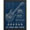 "Six Strings Under Tension" Premium Wooden Framed Poster