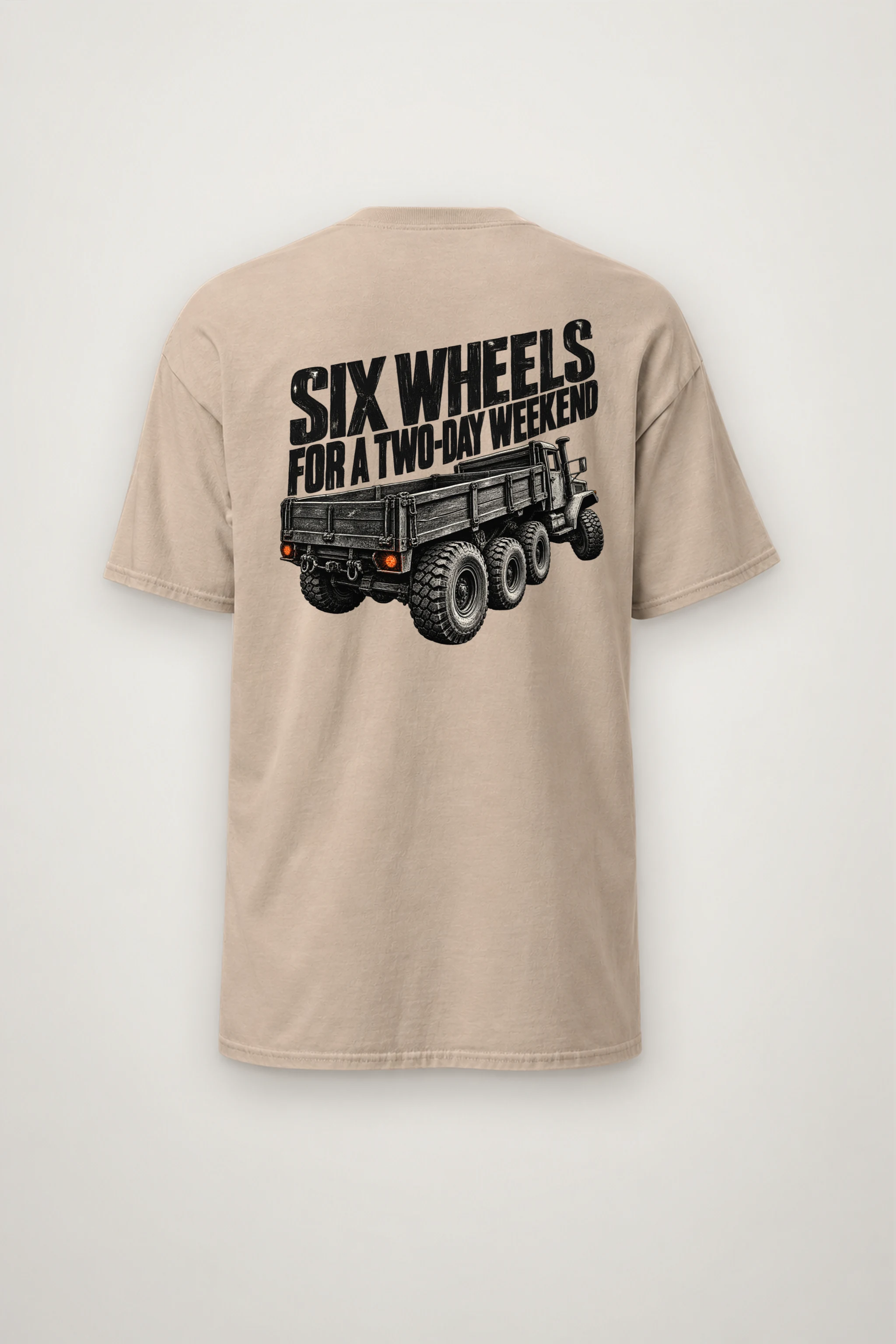 "Six Wheels for a Two-Day Weekend" Heavyweight Unisex Crewneck T-shirt