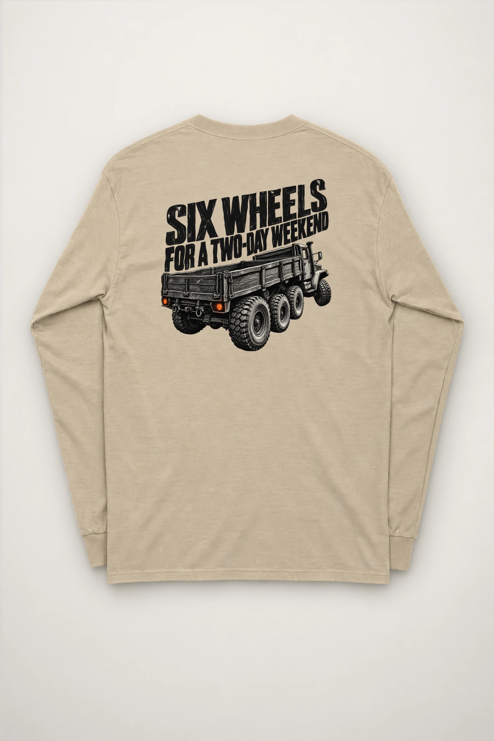 "Six Wheels for a Two-Day Weekend" Unisex Longsleeve T-shirt