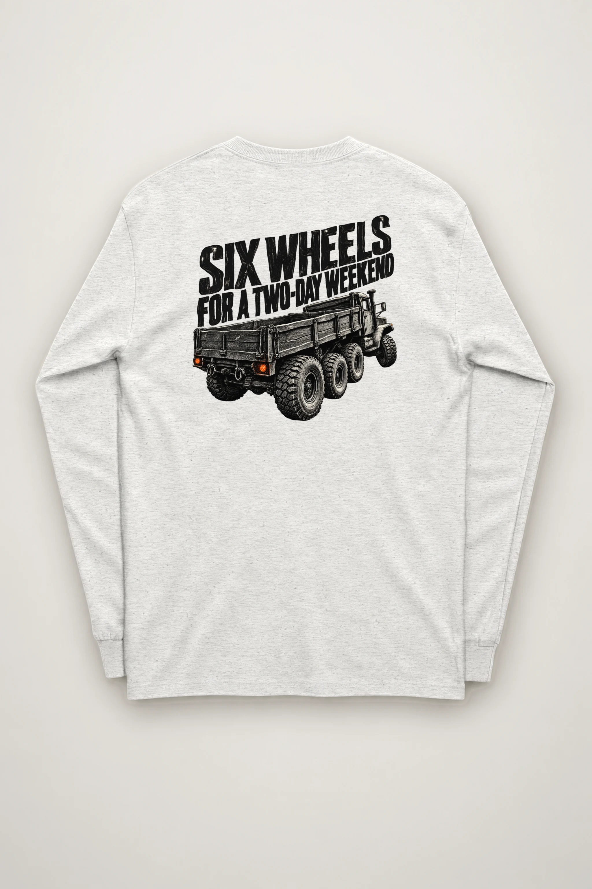 "Six Wheels for a Two-Day Weekend" Unisex Longsleeve T-shirt