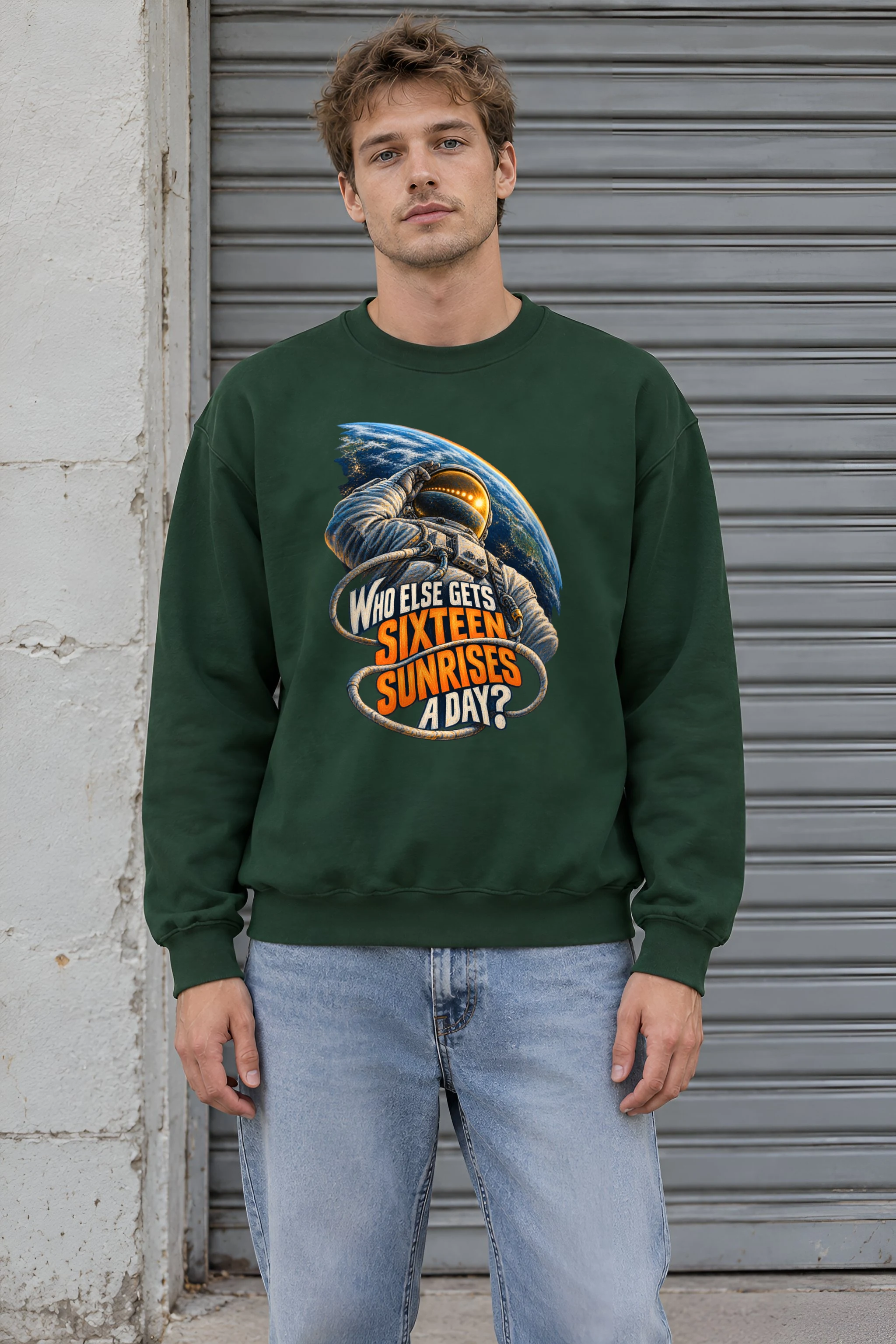 "Sixteen Sunrises" Unisex Crewneck Sweatshirt