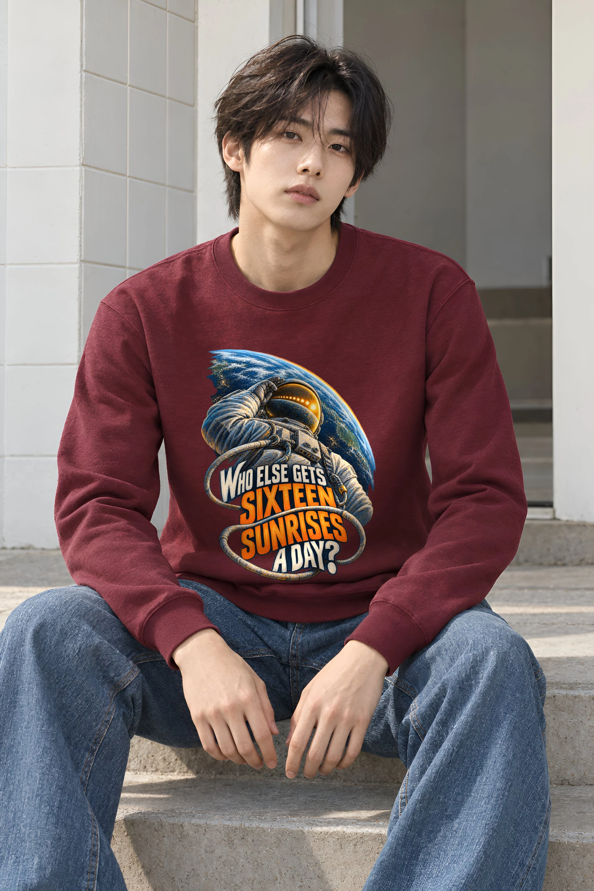 "Sixteen Sunrises" Unisex Crewneck Sweatshirt