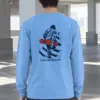 "Skater Carrying Red Board" Unisex Longsleeve T-shirt