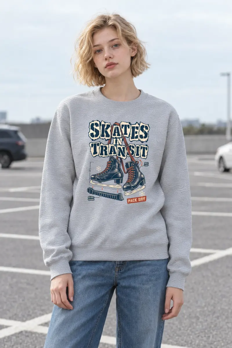 "Skates in Transit" Heavy Blend Unisex Crewneck Sweatshirt