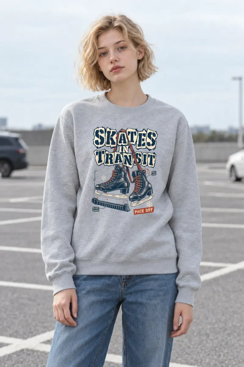 "Skates in Transit" Heavy Blend Unisex Crewneck Sweatshirt