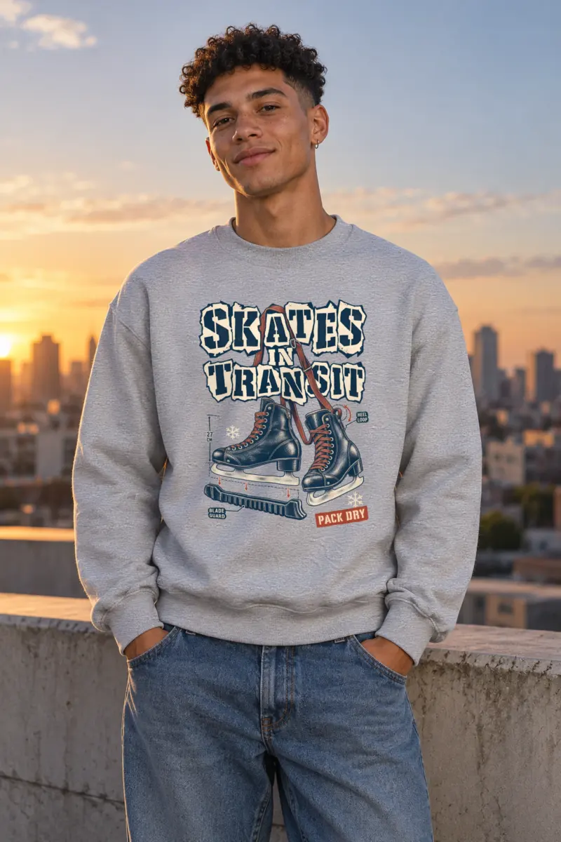 "Skates in Transit" Heavy Blend Unisex Crewneck Sweatshirt