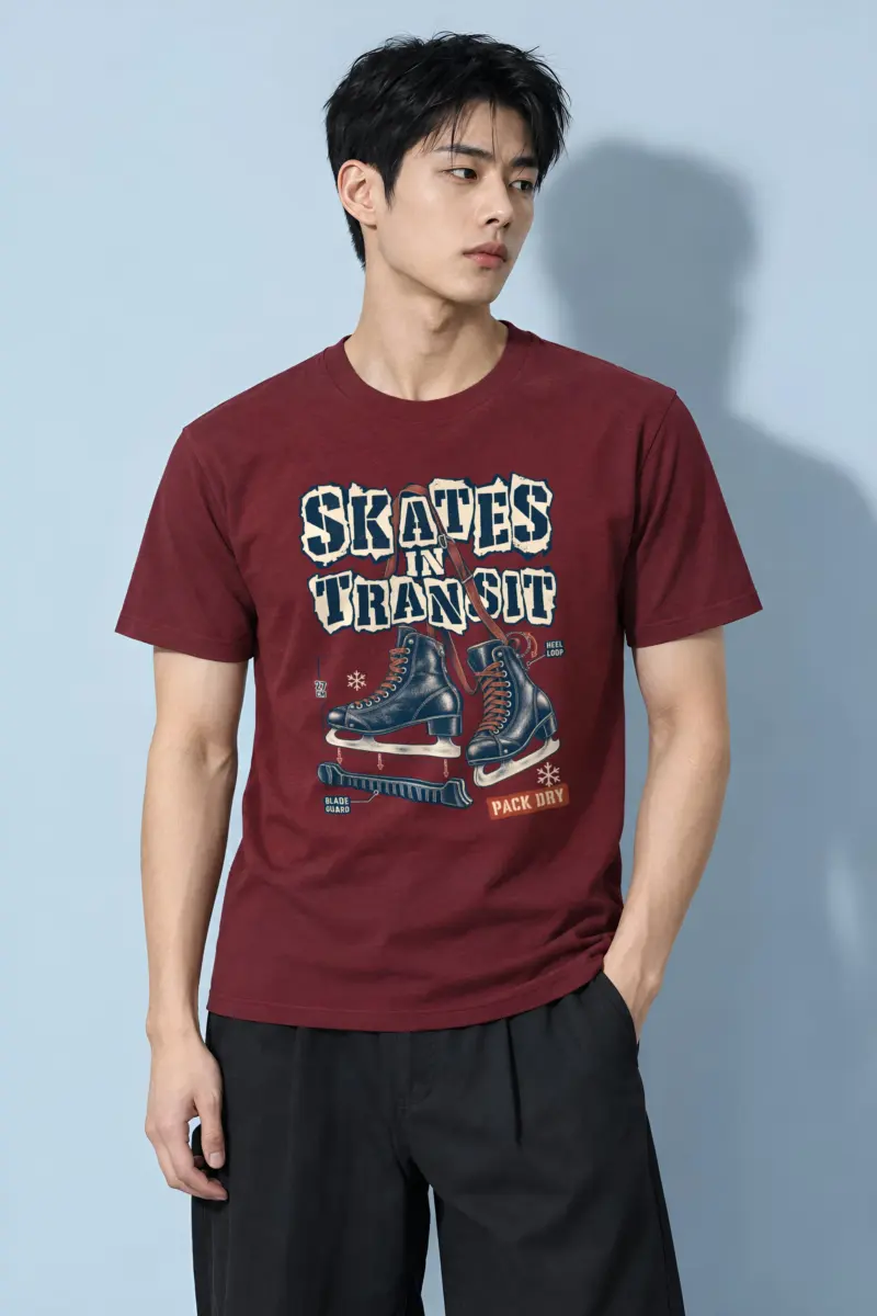 "Skates in Transit" Heavyweight Unisex Crewneck T-shirt
