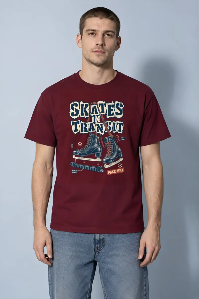 "Skates in Transit" Heavyweight Unisex Crewneck T-shirt