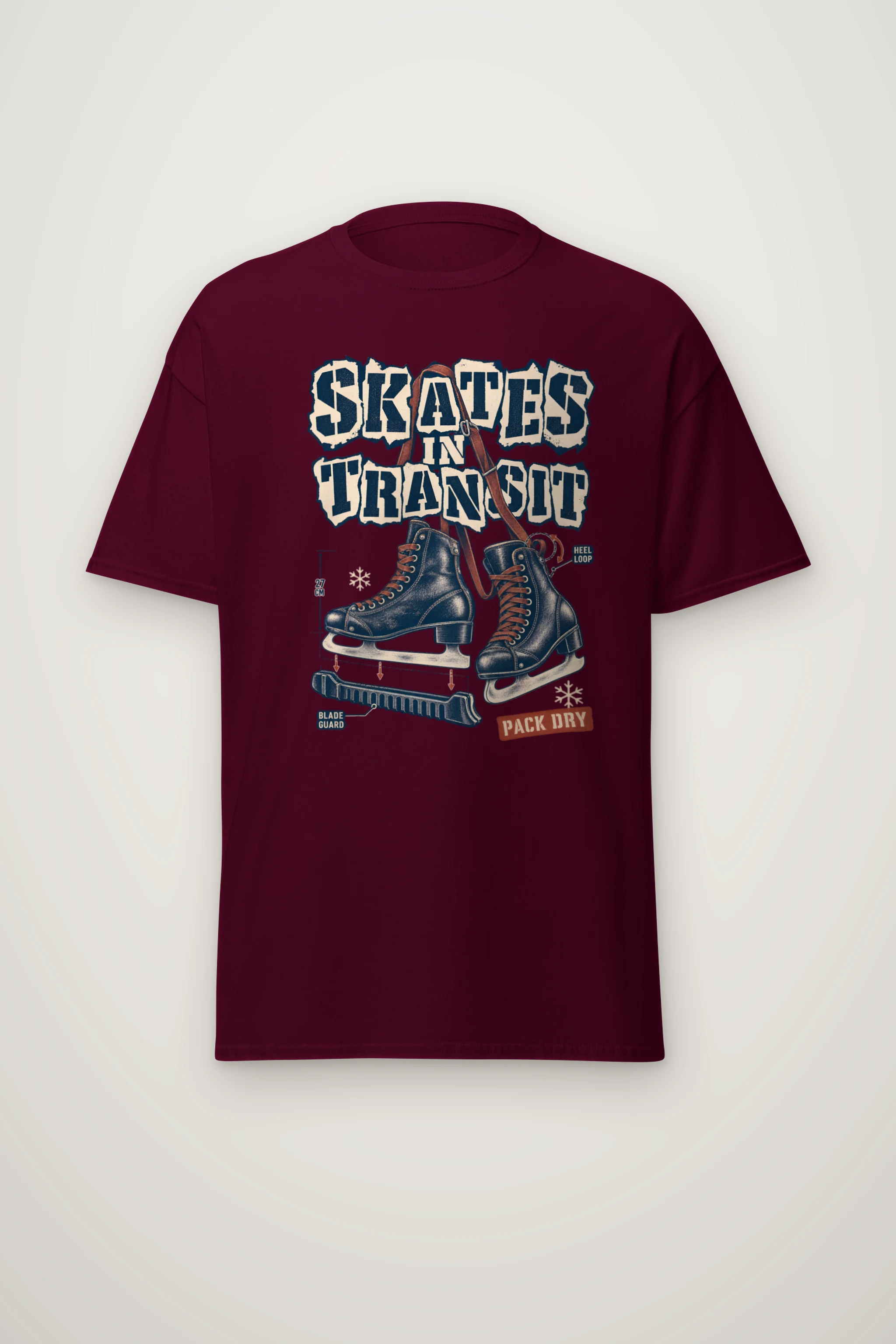 "Skates in Transit" Heavyweight Unisex Crewneck T-shirt