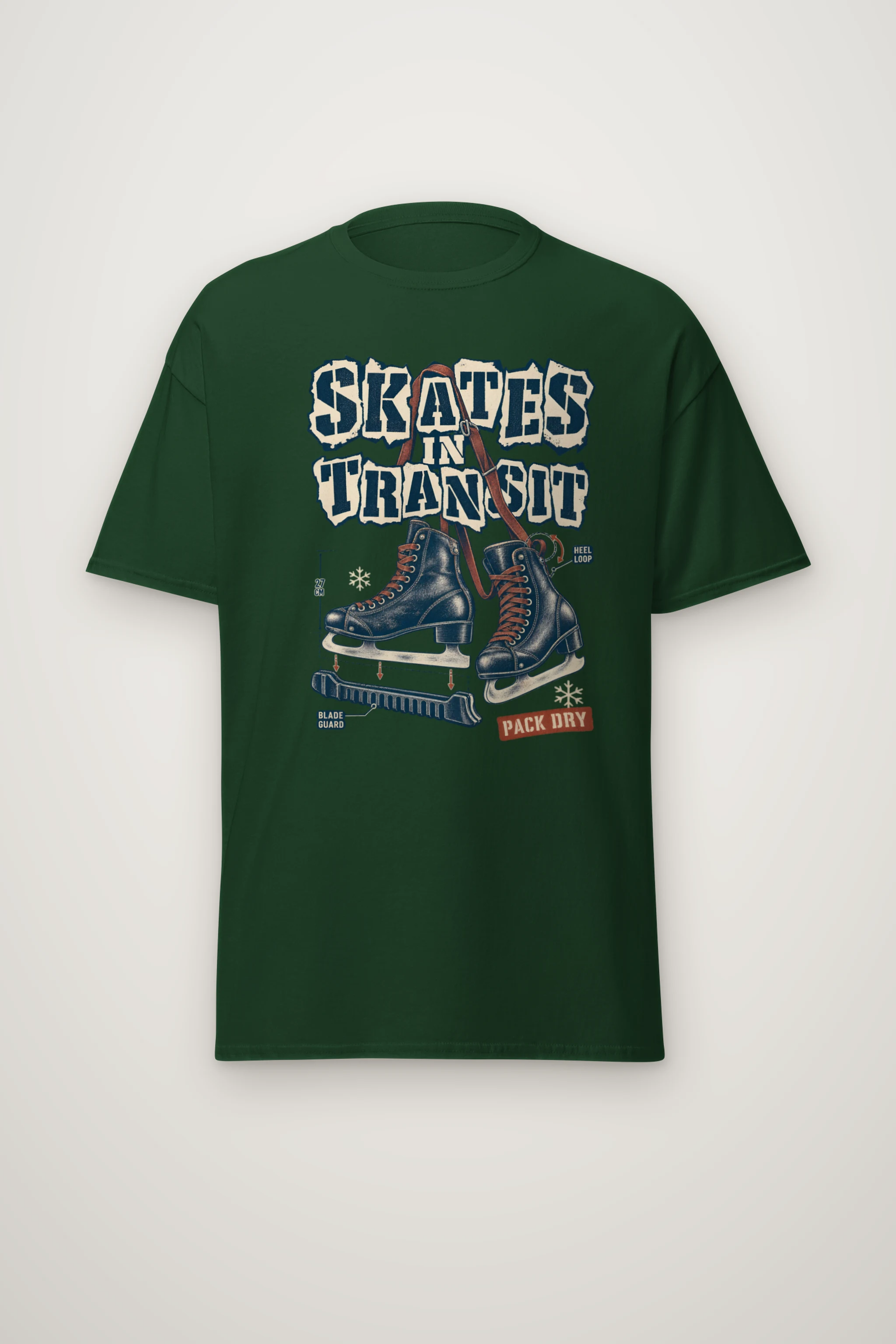 "Skates in Transit" Heavyweight Unisex Crewneck T-shirt