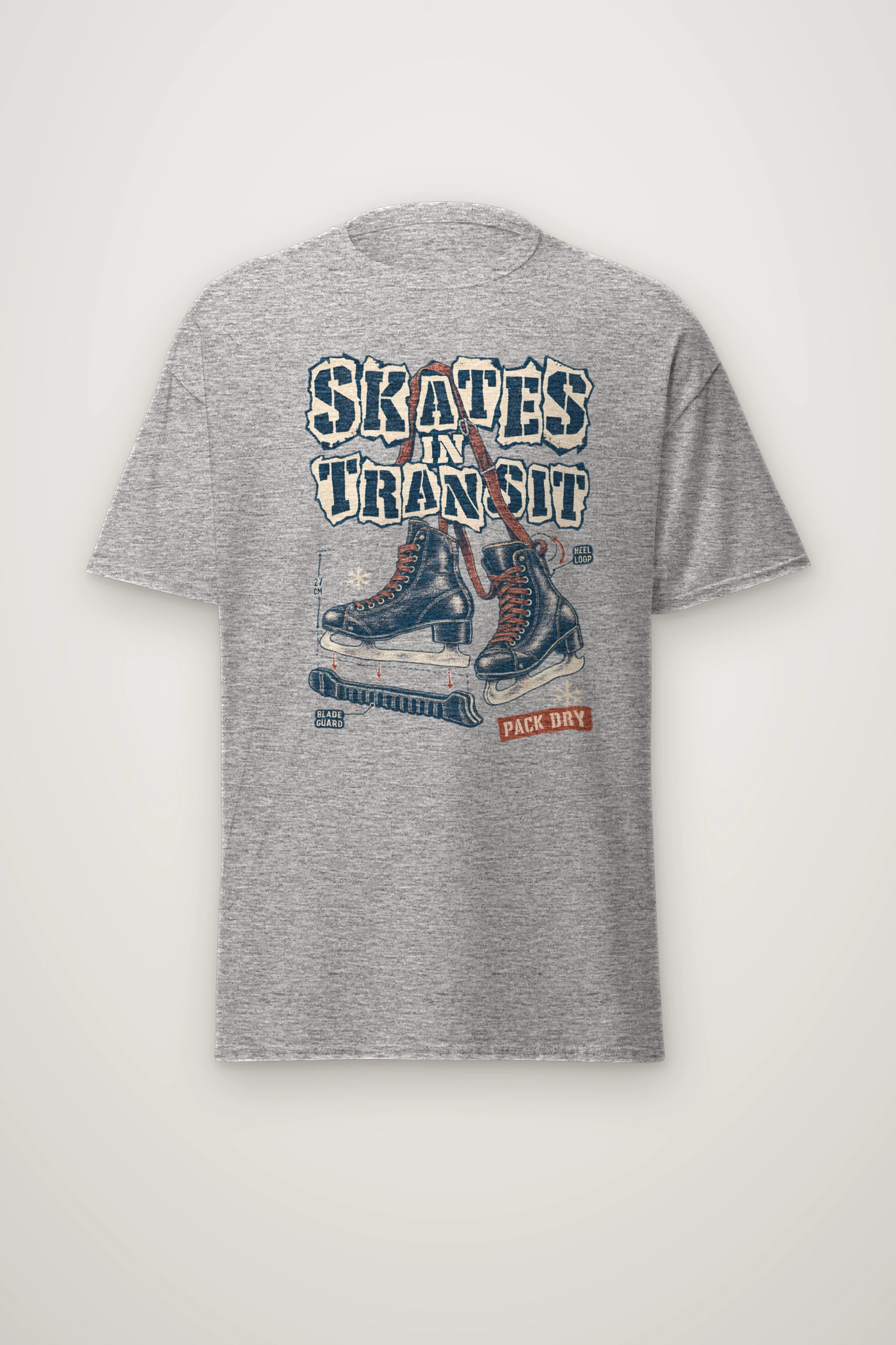"Skates in Transit" Heavyweight Unisex Crewneck T-shirt