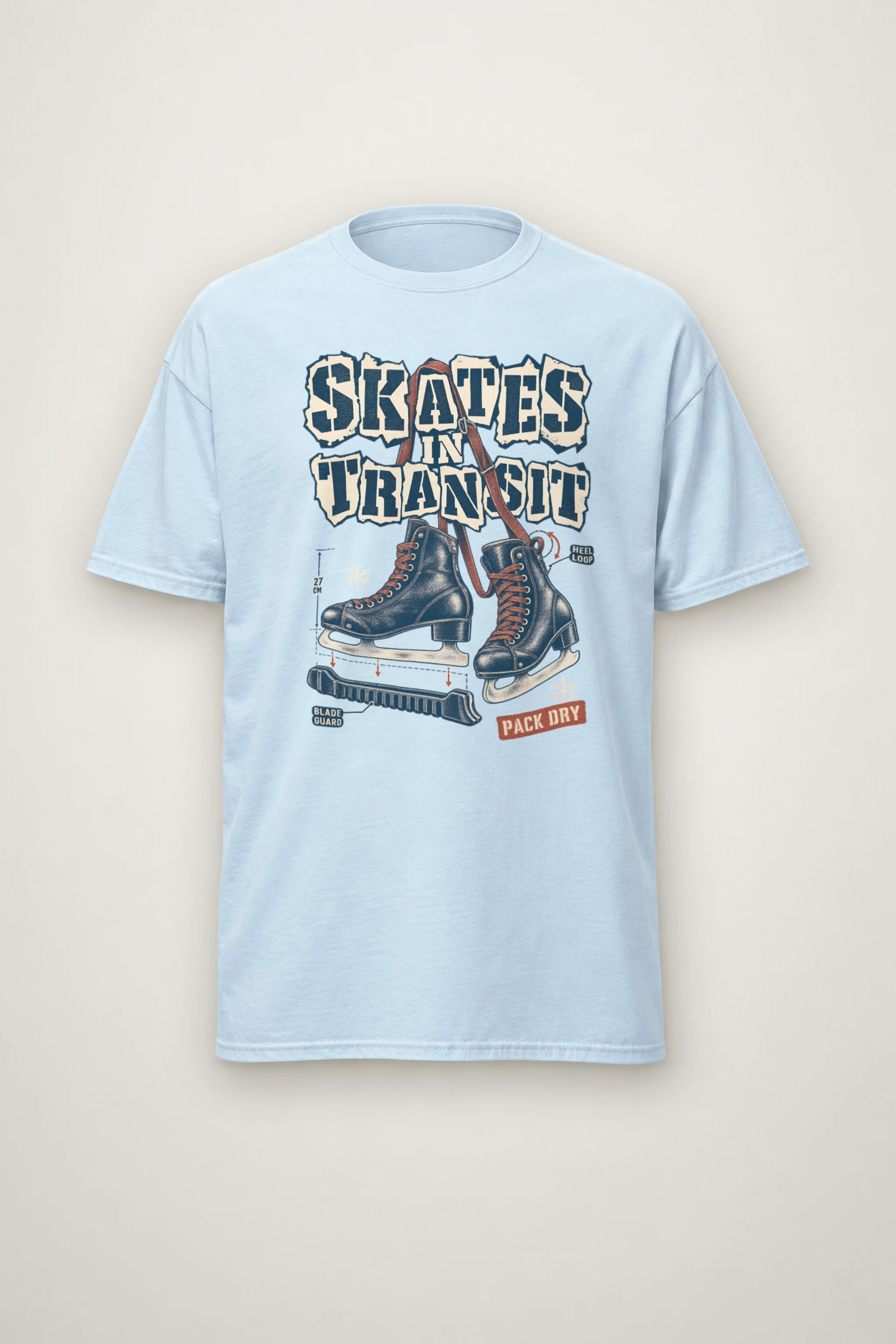 "Skates in Transit" Heavyweight Unisex Crewneck T-shirt