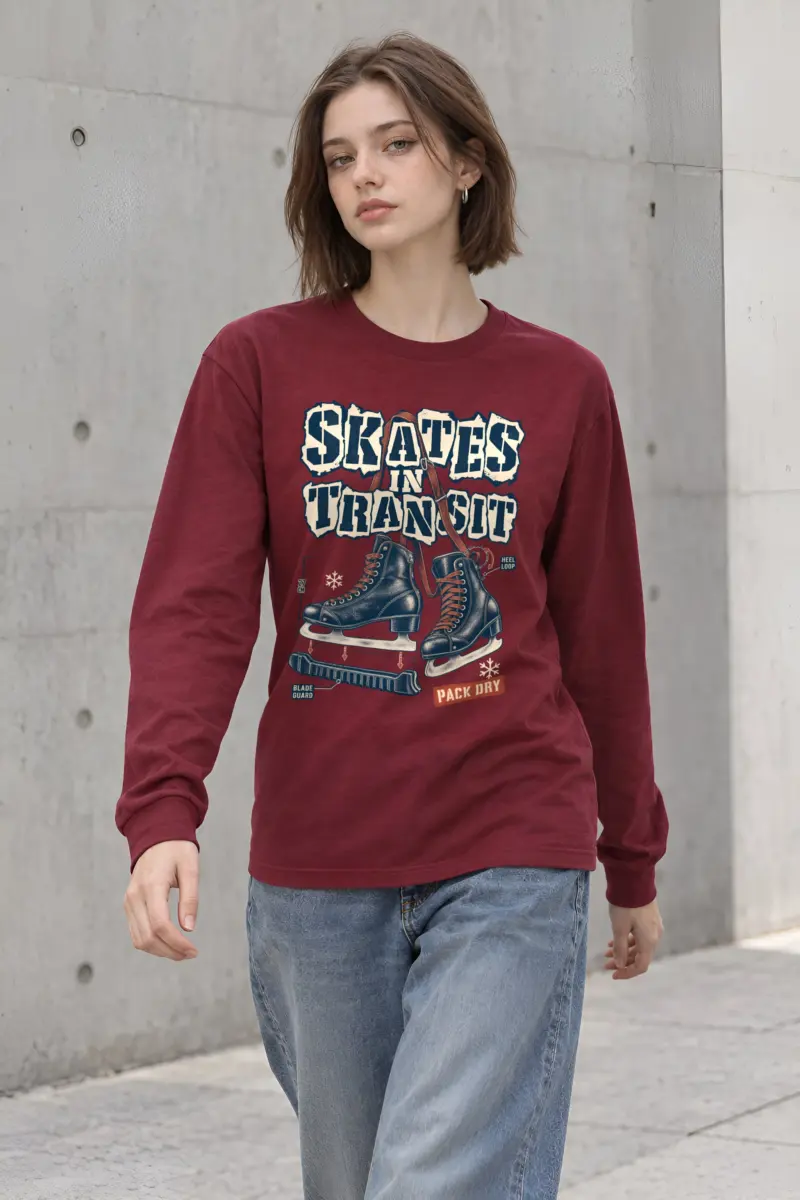 "Skates In Transit" Unisex Longsleeve T-shirt