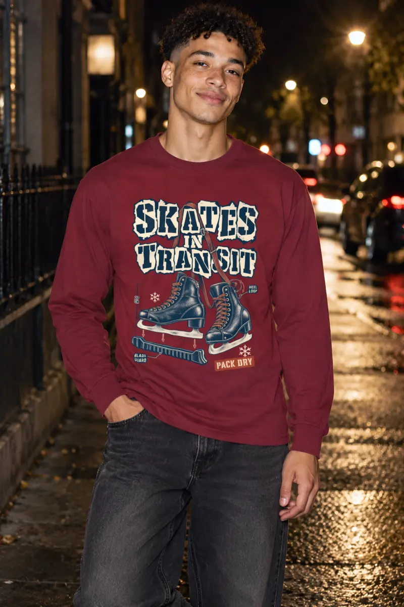 "Skates In Transit" Unisex Longsleeve T-shirt