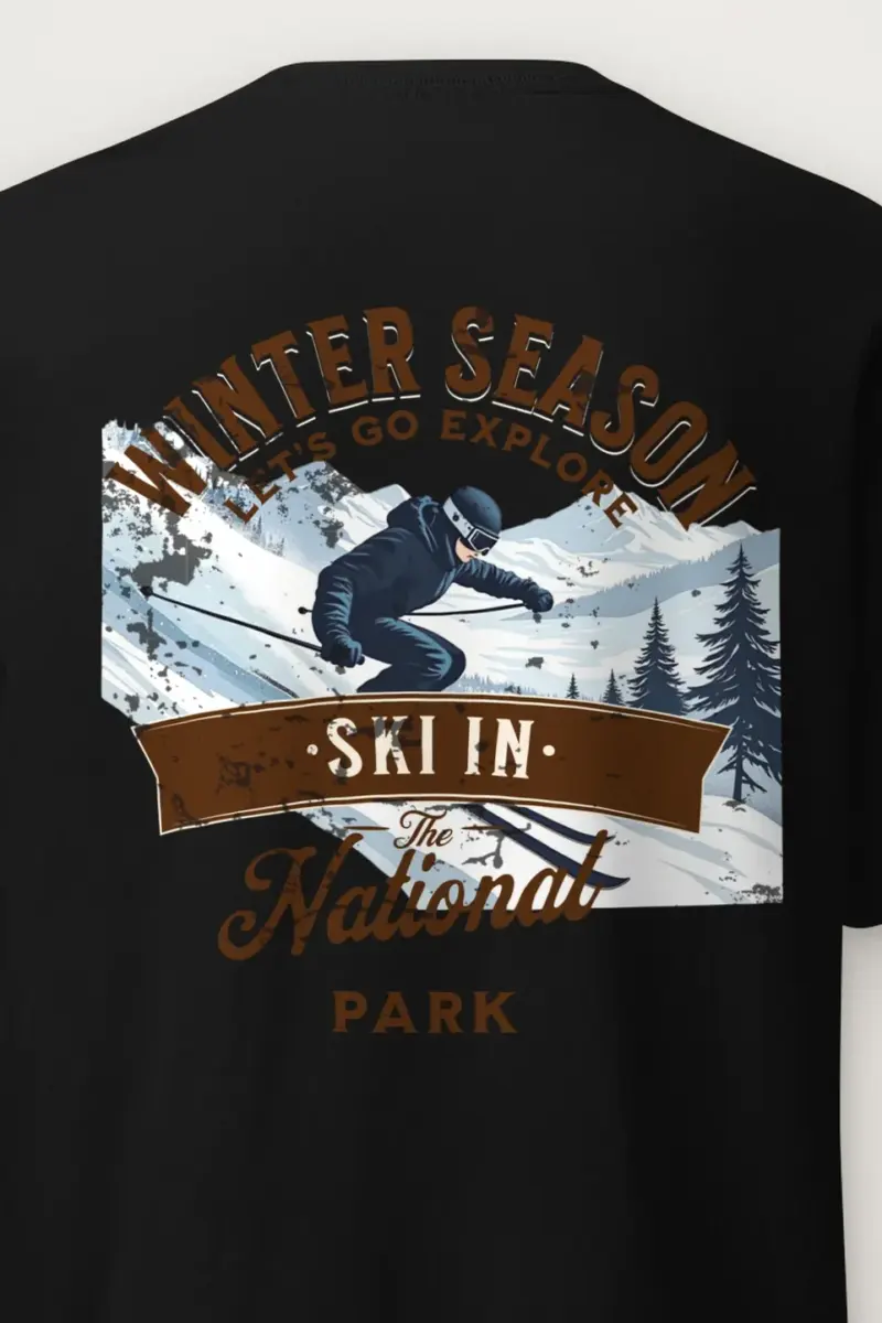 "Ski In The Park" Heavyweight Unisex Crewneck T-shirt