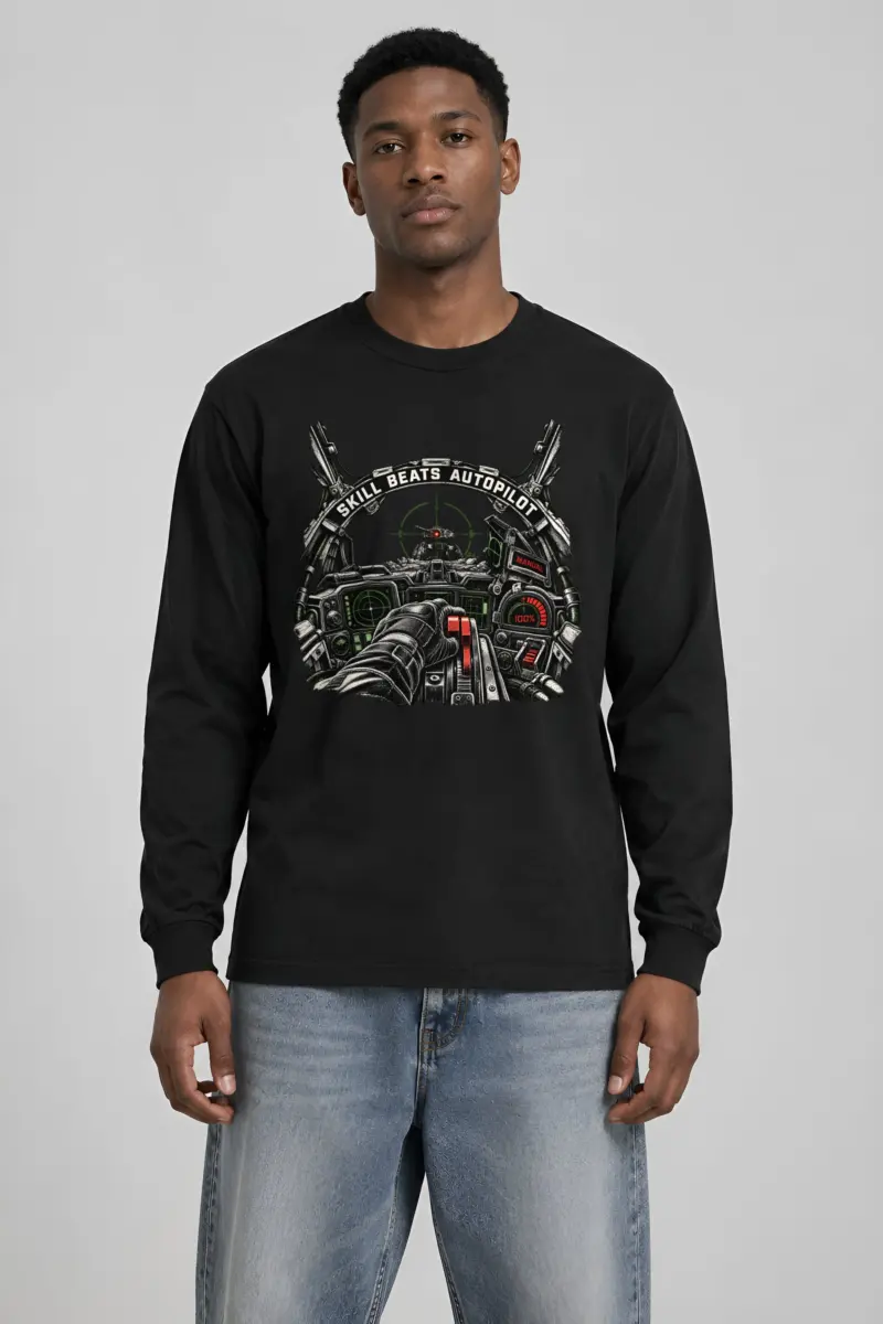 “Skill Beats Autopilot” Unisex Longsleeve T-shirt