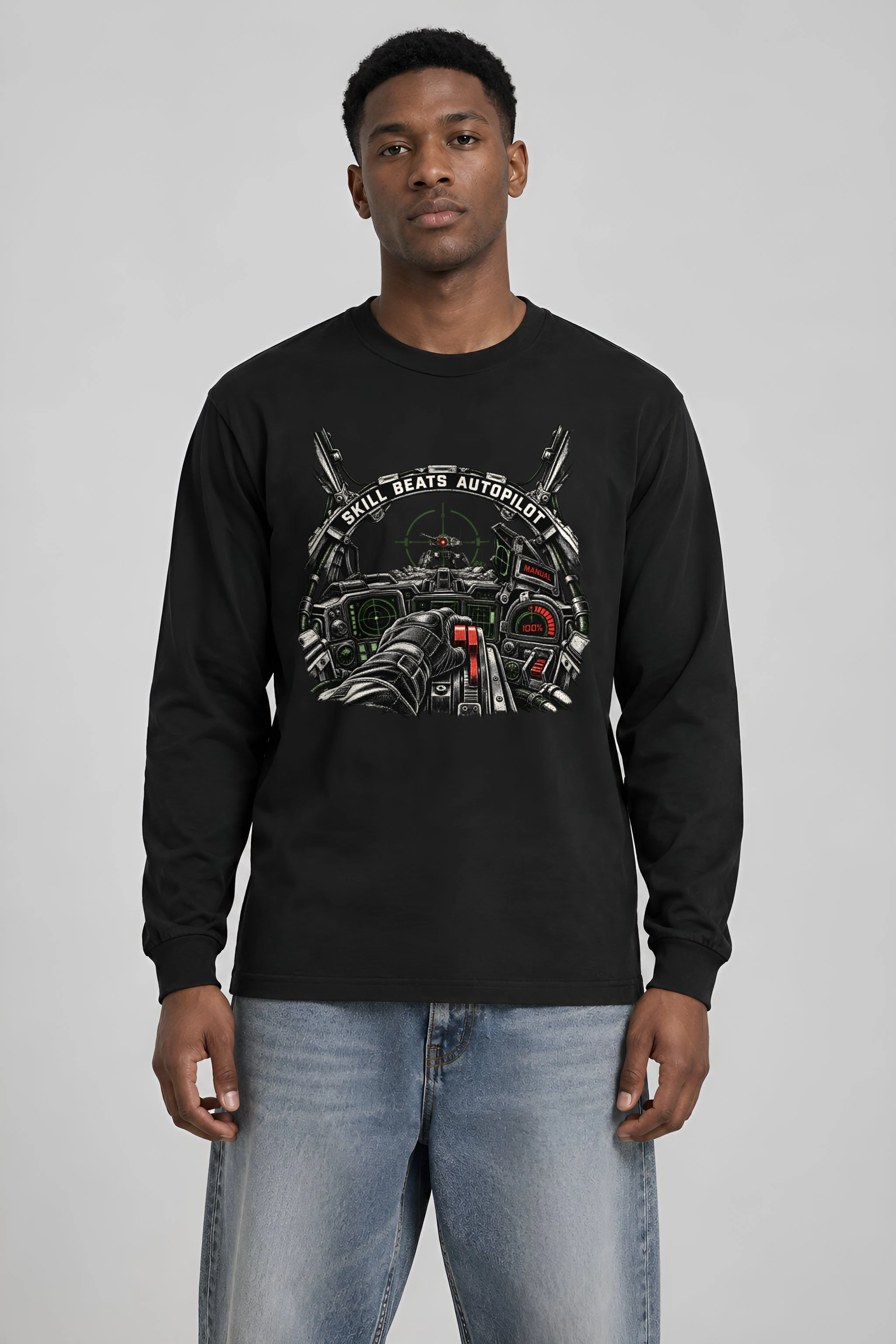 "Skill Beats Autopilot" Unisex Longsleeve T-shirt