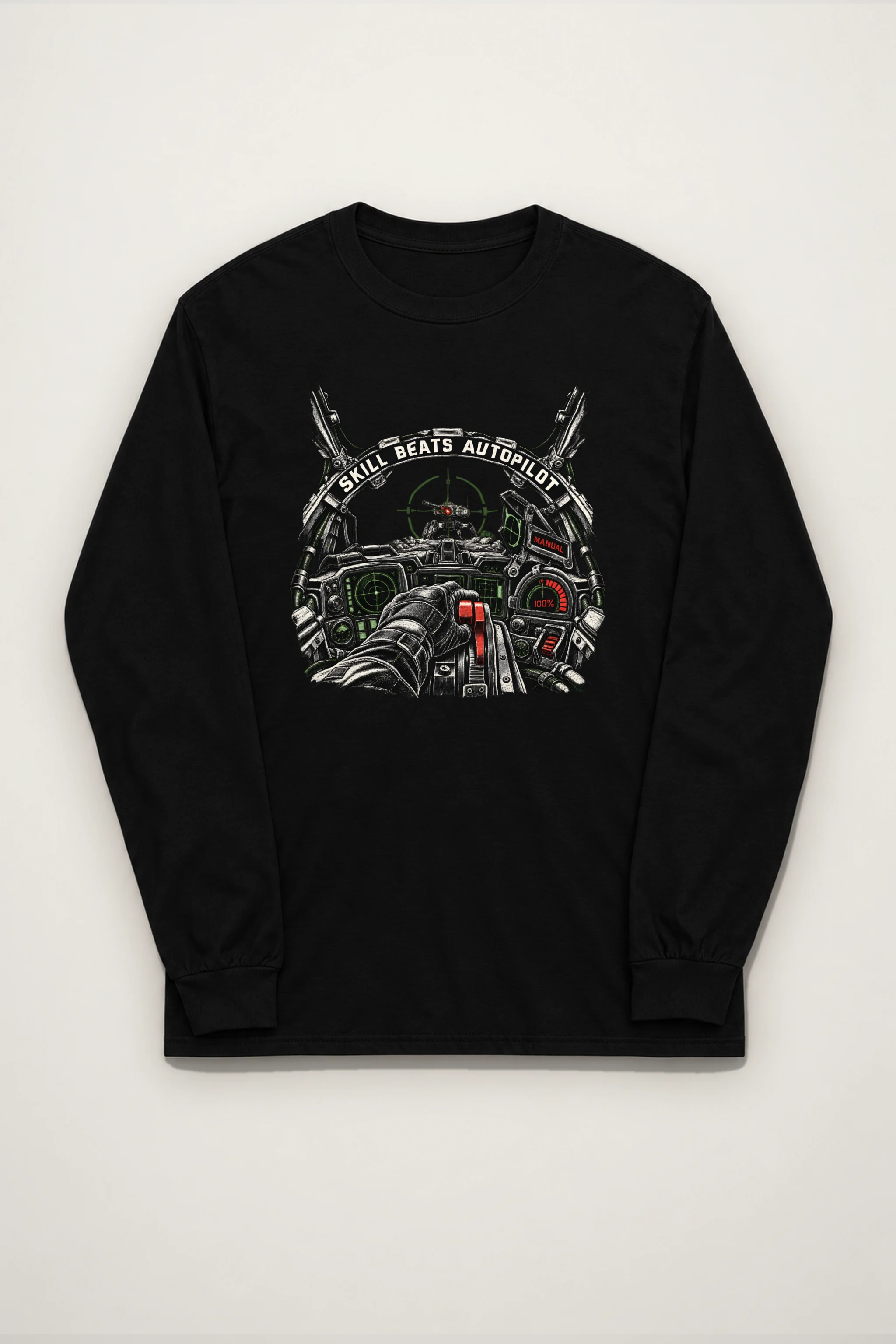 "Skill Beats Autopilot" Unisex Longsleeve T-shirt