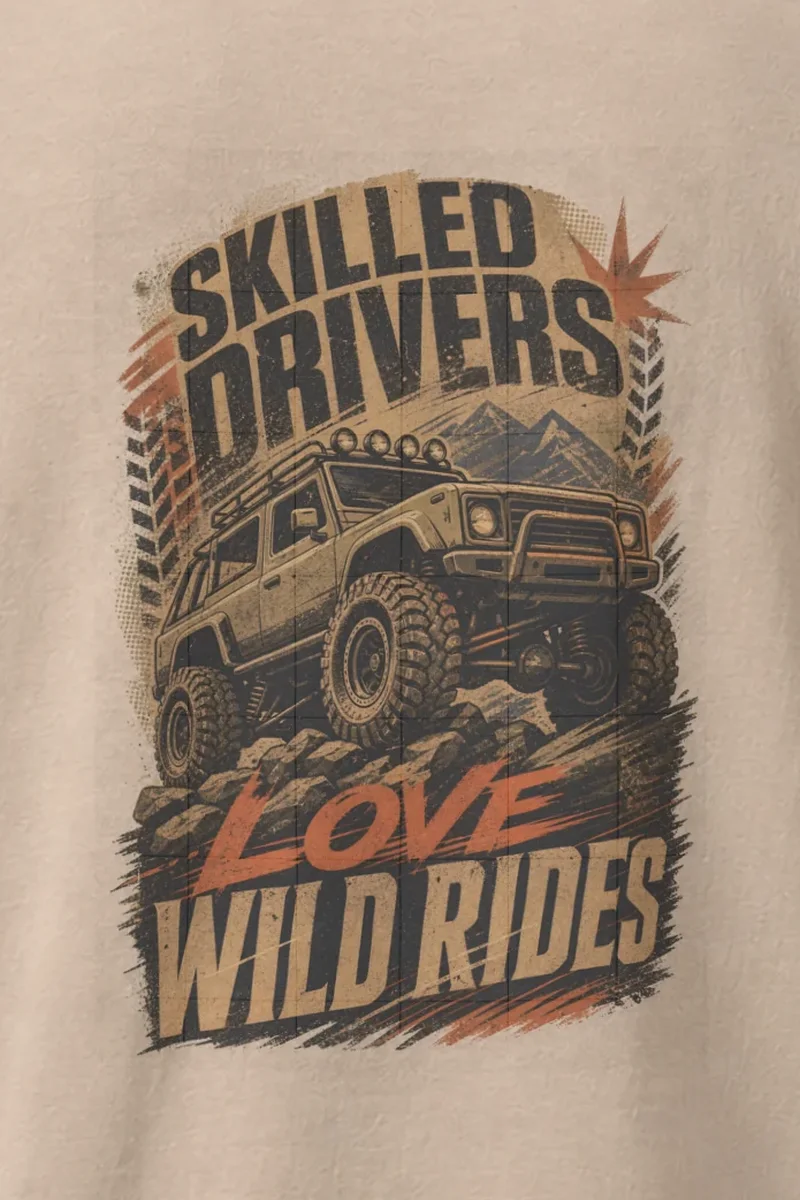 "Skilled Drivers Wild Rides" Heavyweight Unisex Crewneck T-shirt
