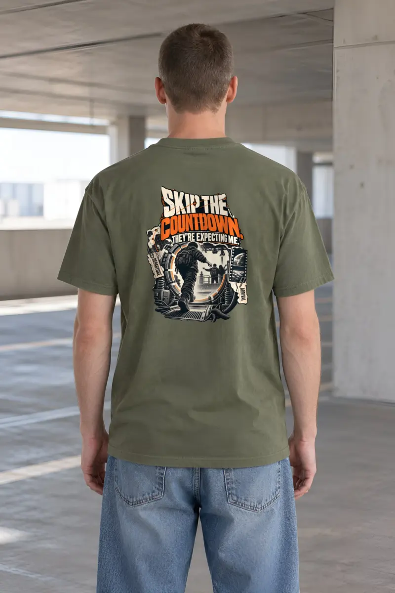 "Skip the Countdown" Heavyweight Unisex Crewneck T-shirt