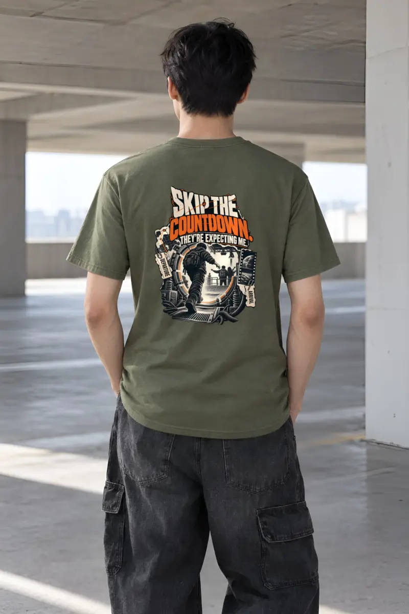 “Skip the Countdown” Heavyweight Unisex Crewneck T-shirt
