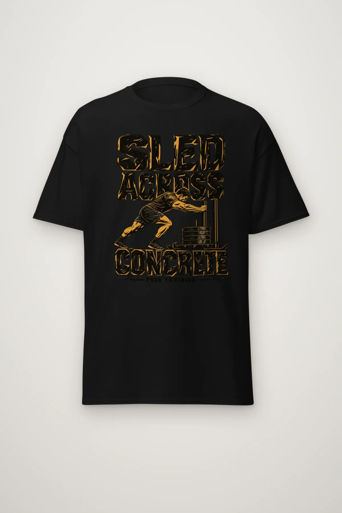 "Sled Across Concrete" Heavyweight Unisex Crewneck T-shirt