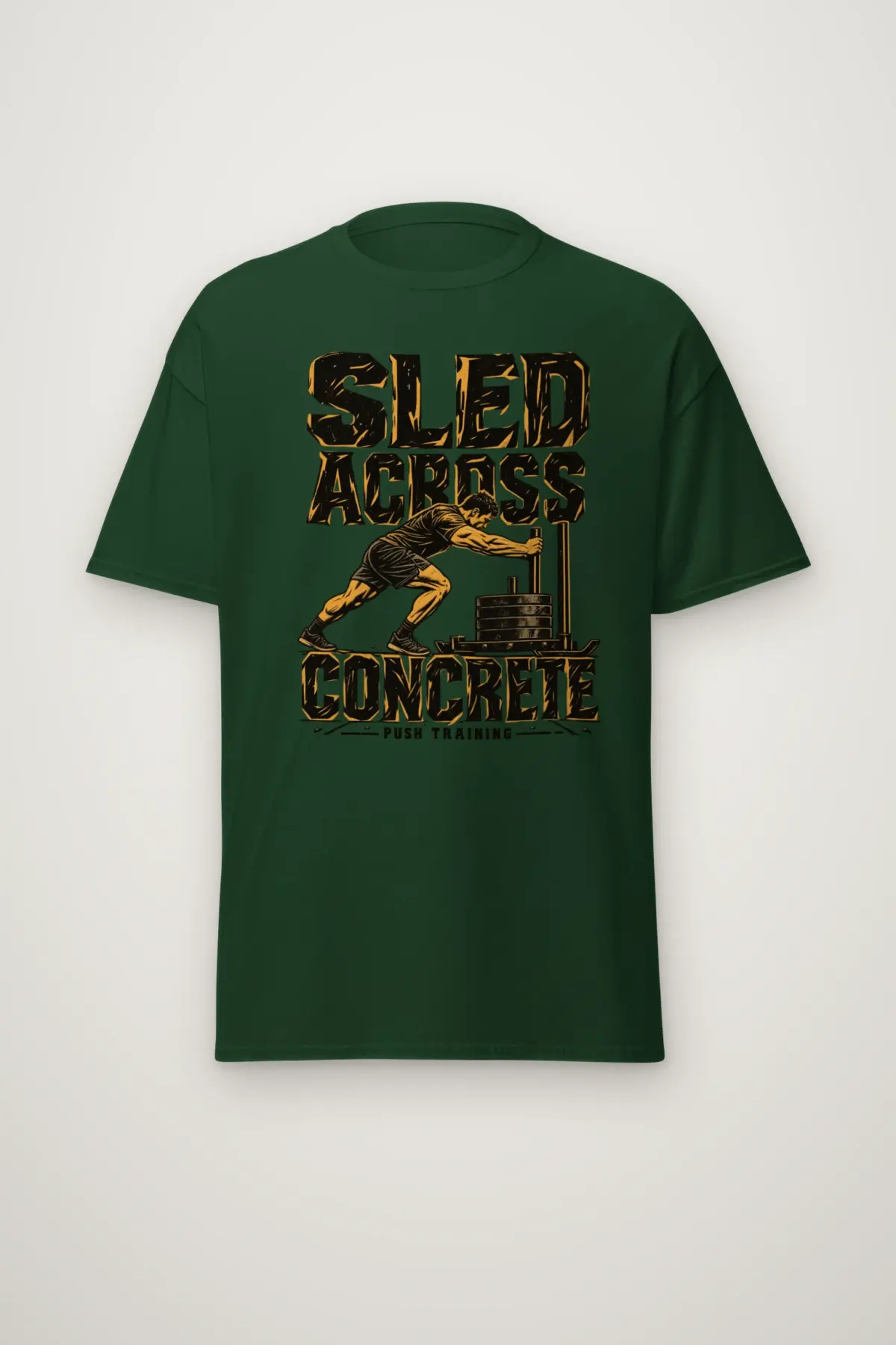 "Sled Across Concrete" Heavyweight Unisex Crewneck T-shirt