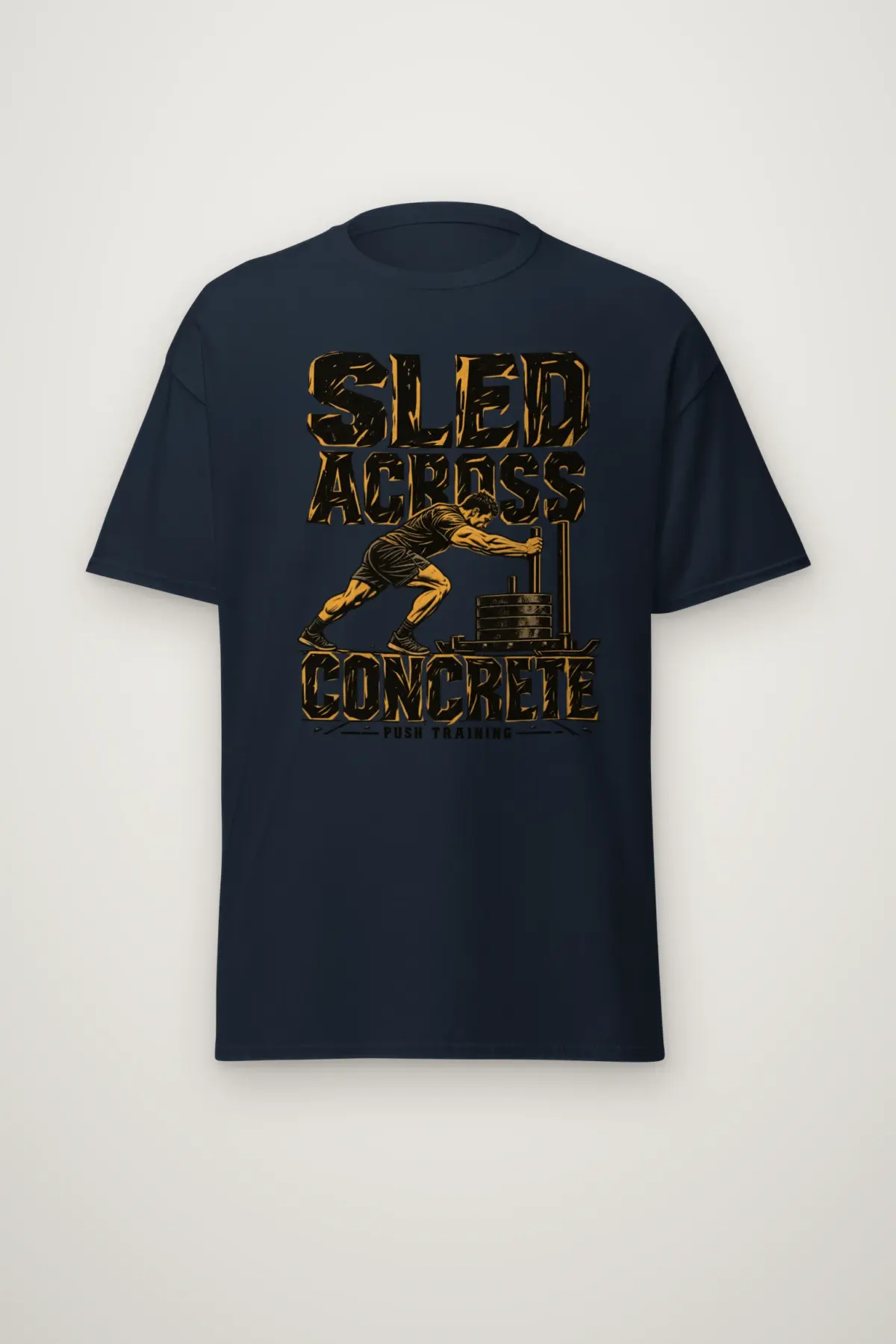 "Sled Across Concrete" Heavyweight Unisex Crewneck T-shirt