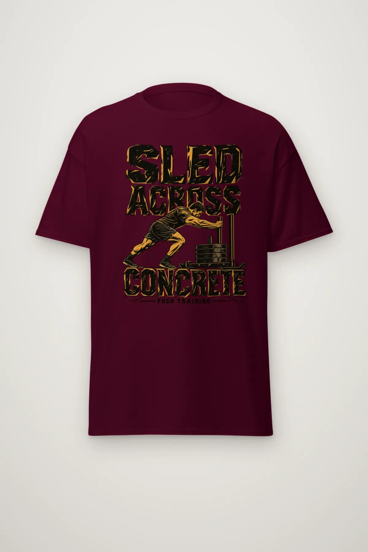 "Sled Across Concrete" Heavyweight Unisex Crewneck T-shirt
