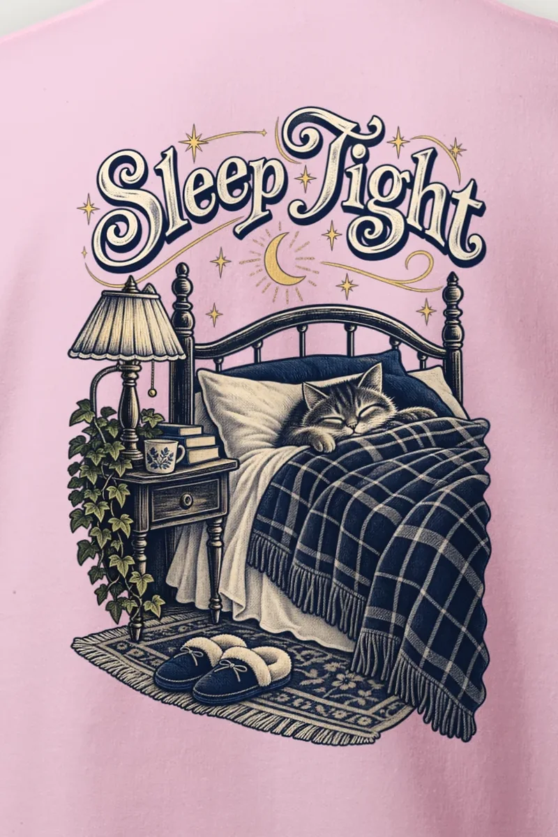 "Sleep Tight Cat" Heavy Blend Unisex Crewneck Sweatshirt