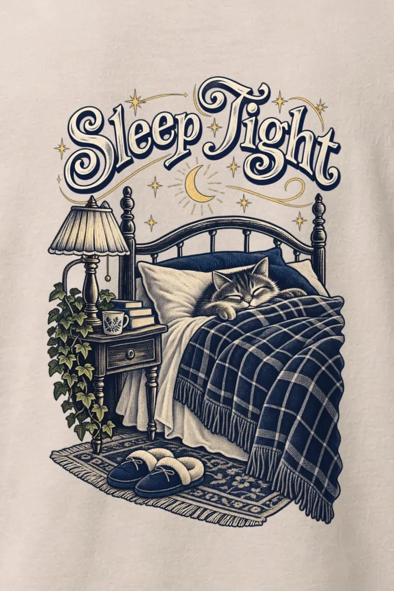 "Sleep Tight" Heavyweight Unisex Crewneck T-shirt