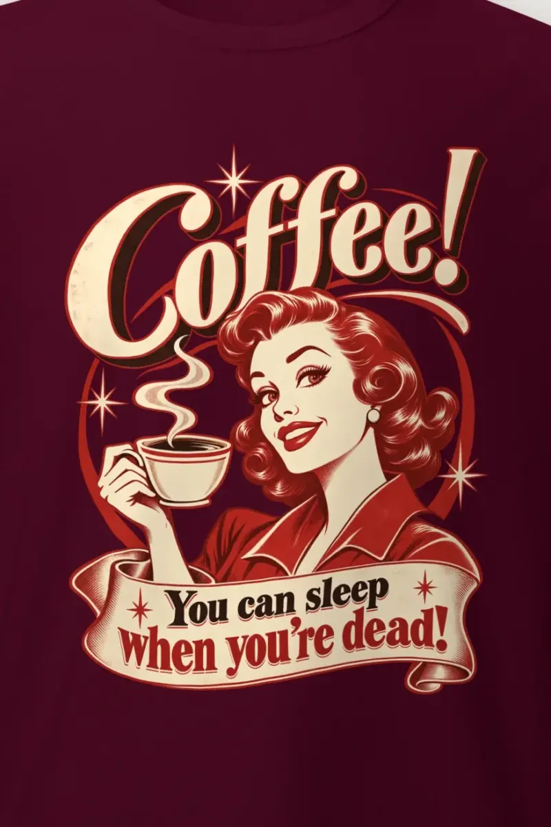 "Sleep When You’re Dead" Heavyweight Unisex Crewneck T-shirt
