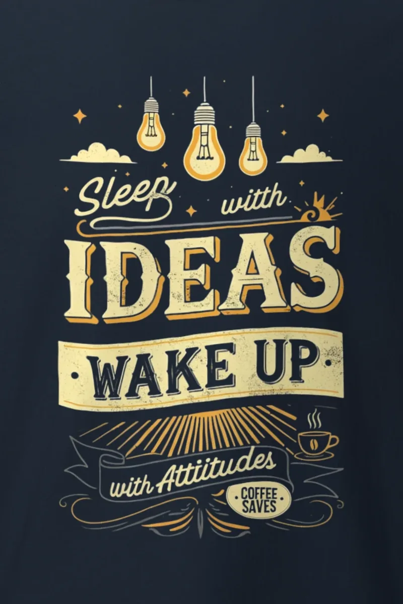 "Sleep With Ideas" Heavyweight Unisex Crewneck T-shirt