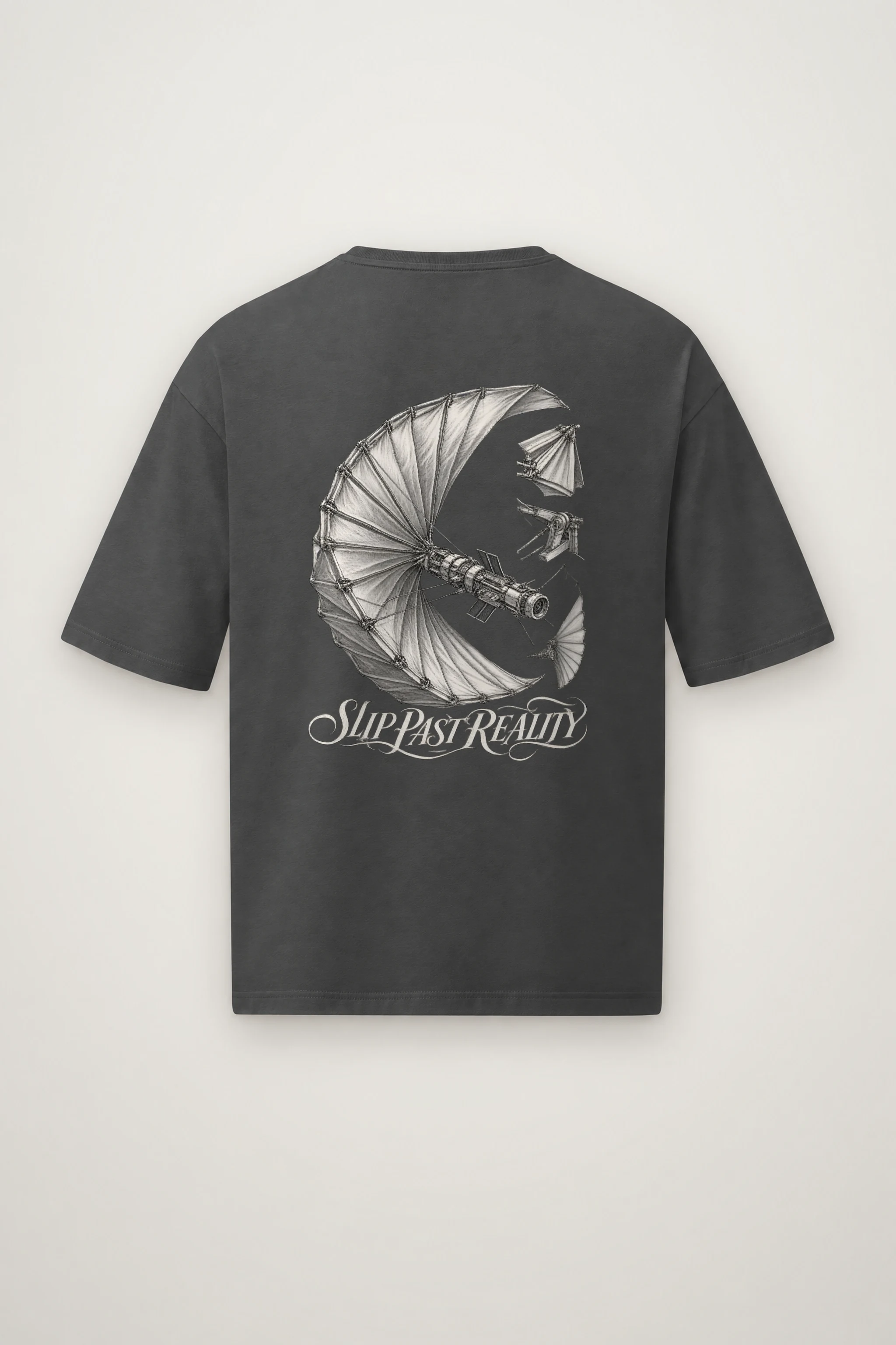 "Slip Past Reality" Men's Oversized Heavyweight Crewneck T-Shirt