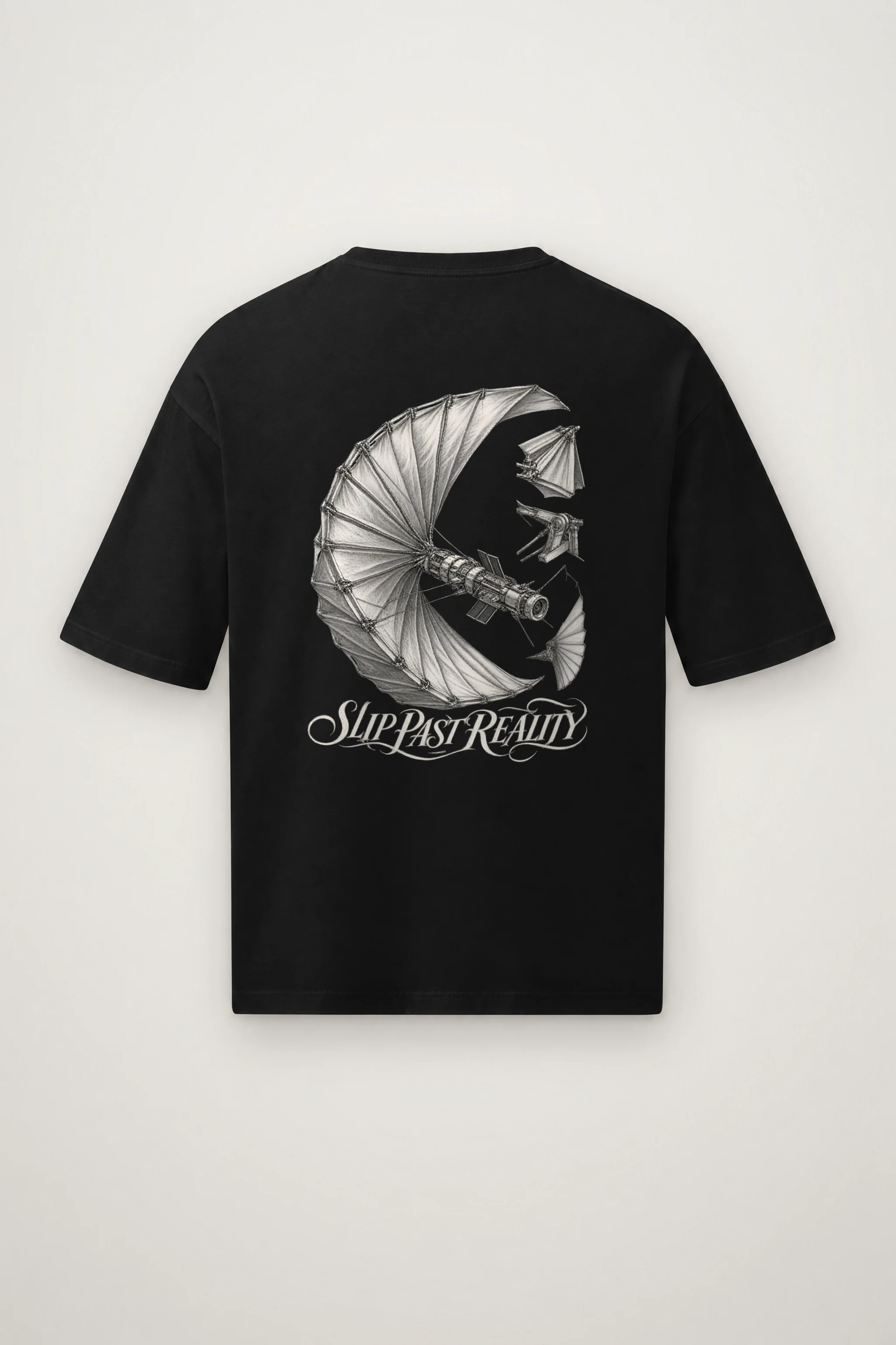 "Slip Past Reality" Men's Oversized Heavyweight Crewneck T-Shirt