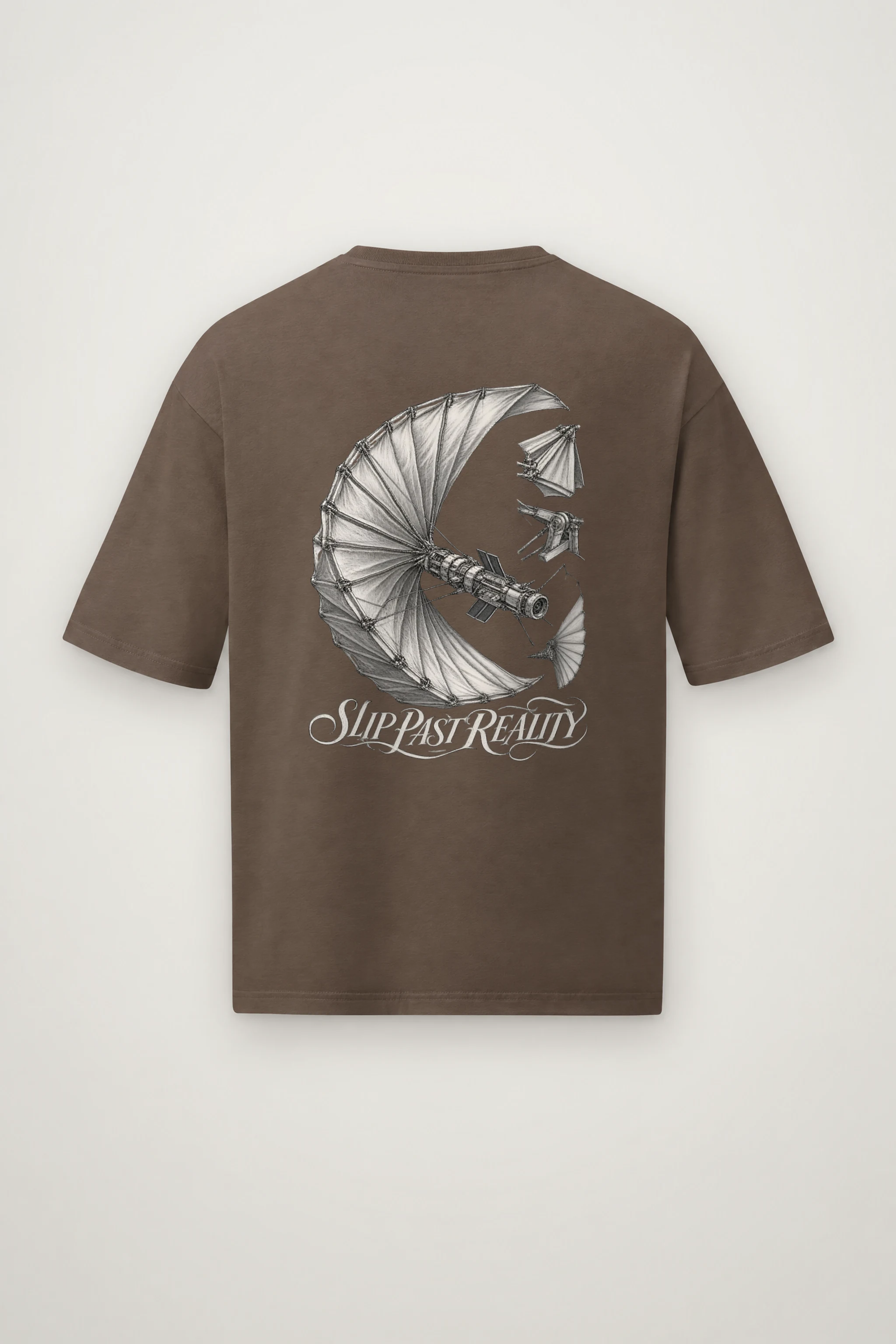 "Slip Past Reality" Men's Oversized Heavyweight Crewneck T-Shirt